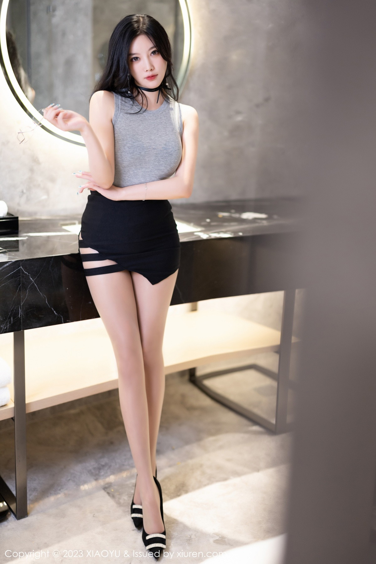 [XIAOYU语画界] 2023.09.22 VOL.1117 杨晨晨Yome 灰色薄纱情趣服饰 性感写真 [82+1P] 第 60 张