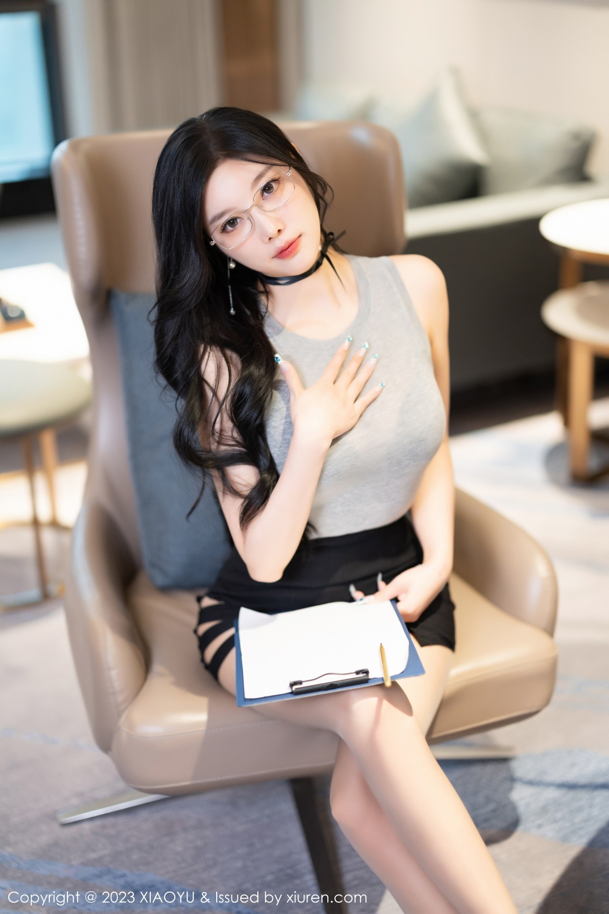 [XIAOYU语画界] 2023.09.22 VOL.1117 杨晨晨Yome 灰色薄纱情趣服饰 性感写真 [82+1P] 第 75 张