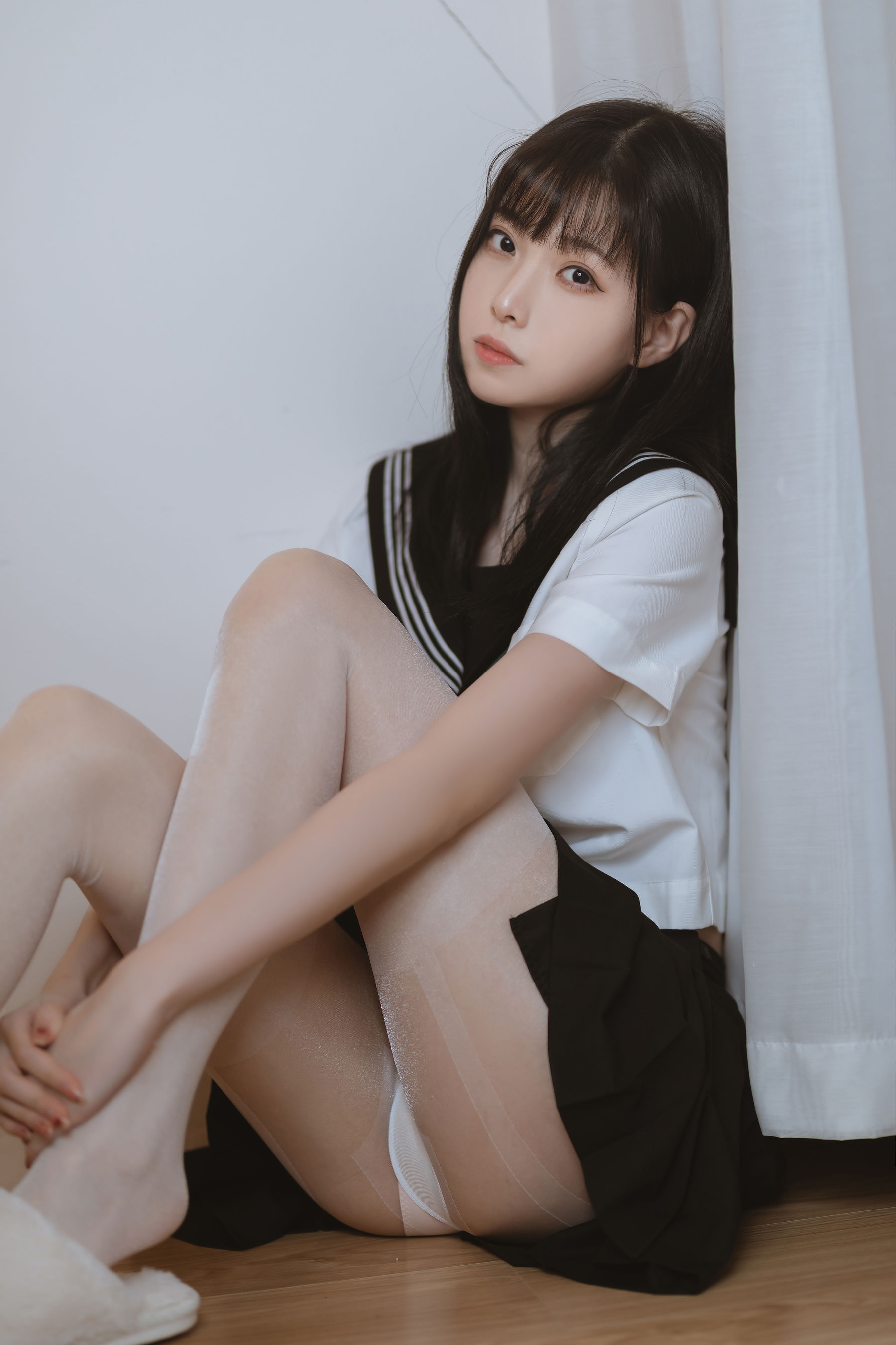 [COSPLAY]许岚 – 白丝水手服 封面