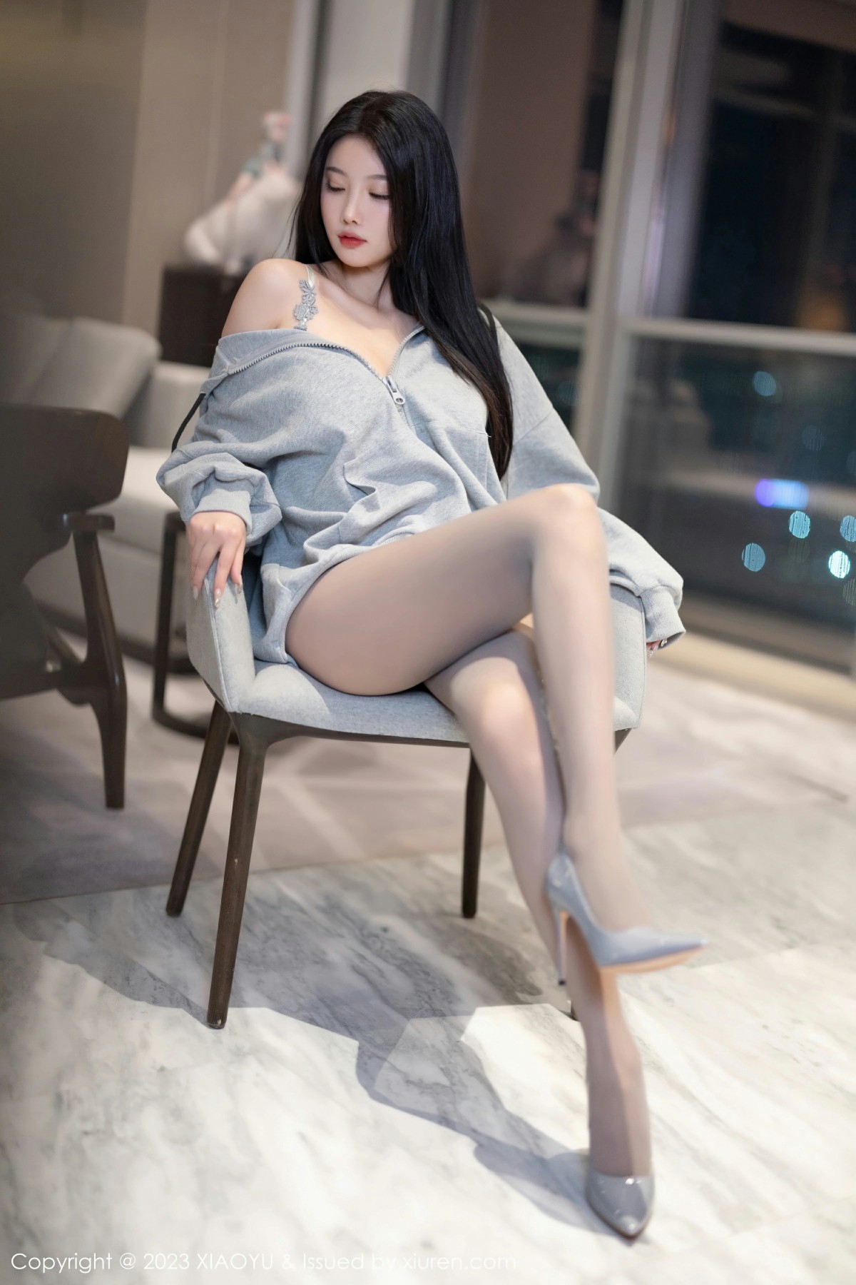 [XIAOYU语画界] 2023.12.01 VOL.1156 杨晨晨Yome 性感灰色蕾丝内衣 魅惑灰丝 海南旅拍写真 [100+1P] 第 80 张