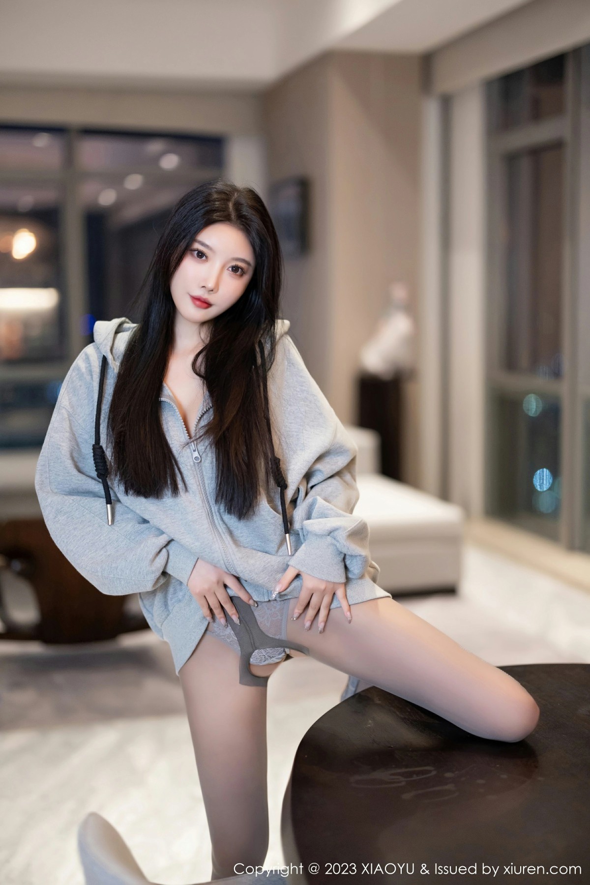 [XIAOYU语画界] 2023.12.01 VOL.1156 杨晨晨Yome 性感灰色蕾丝内衣 魅惑灰丝 海南旅拍写真 [100+1P] 第 87 张