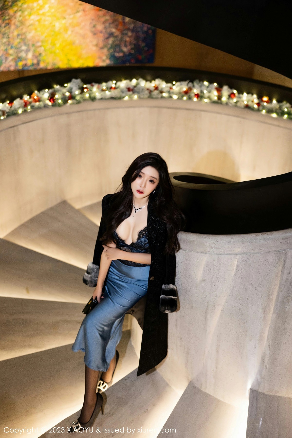 [XIAOYU语画界] 2023.12.13 VOL.1163 王馨瑶yanni 性感蓝黑色连衣礼裙 海南旅拍写真 [93+1P] 第 43 张