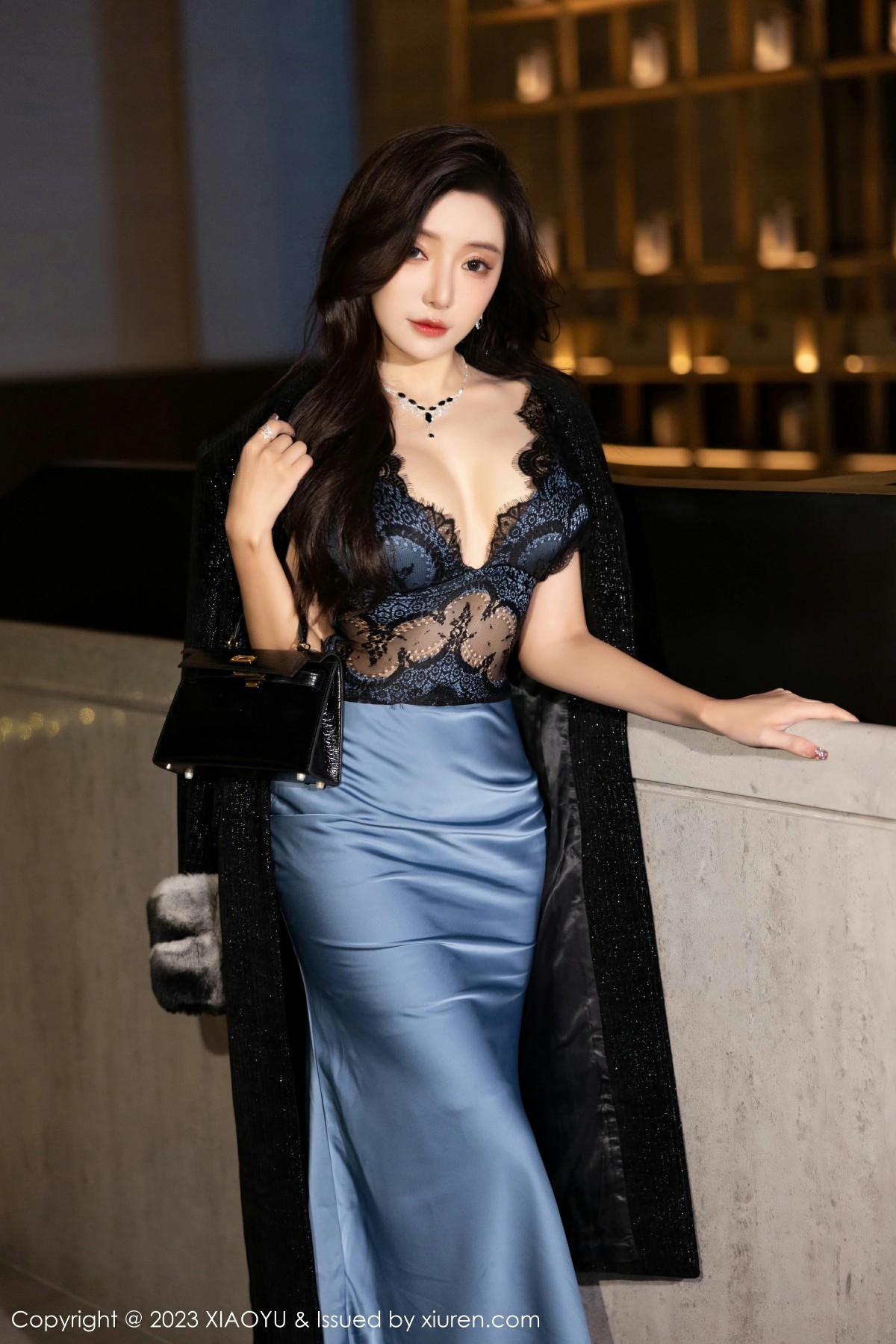 [XIAOYU语画界] 2023.12.13 VOL.1163 王馨瑶yanni 性感蓝黑色连衣礼裙 海南旅拍写真 [93+1P] 第 94 张