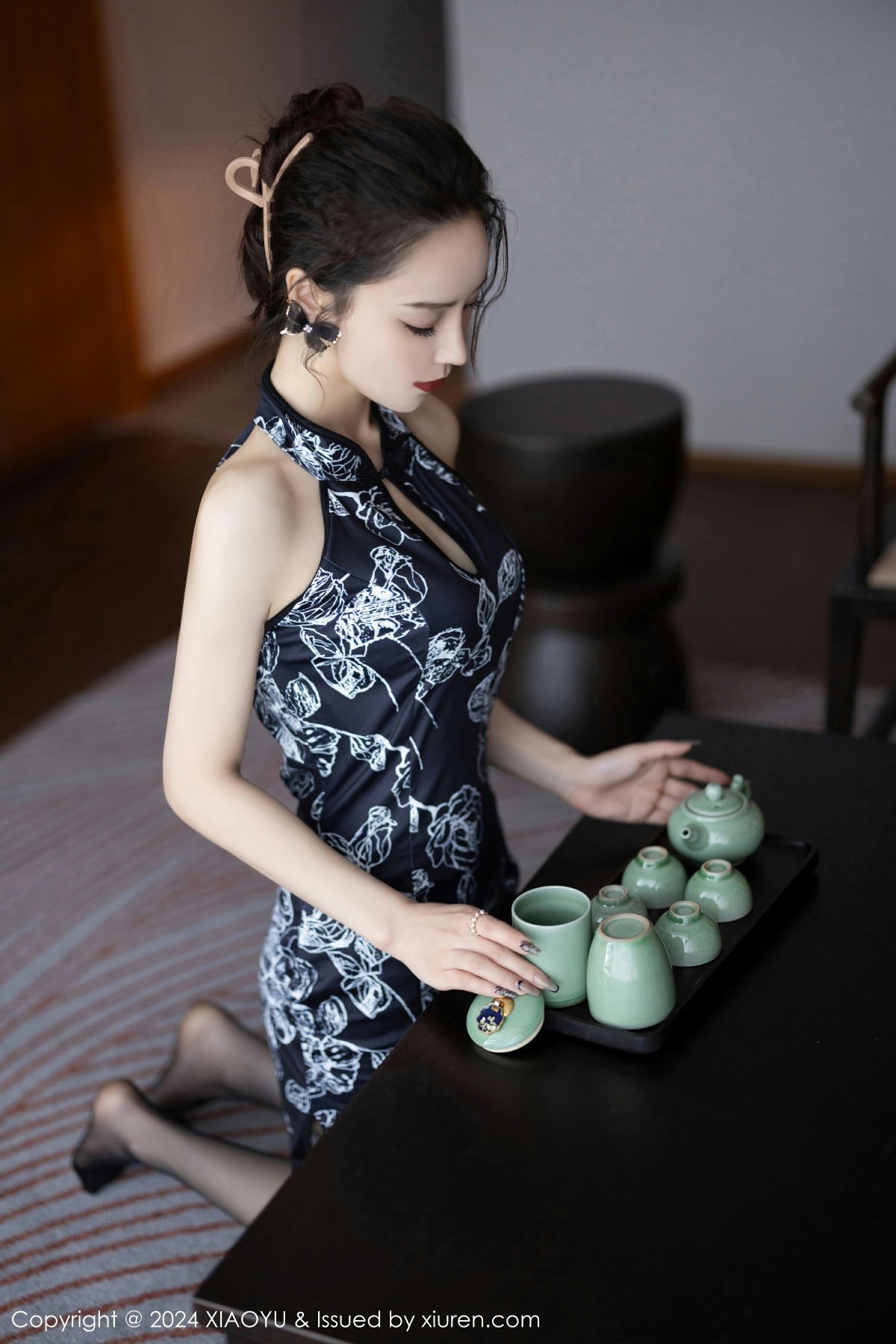 [XIAOYU语画界] 2024.01.10 VOL.1182 苏曼兮 深蓝色旗袍 魅惑黑丝 性感写真 [83+1P] 第 68 张