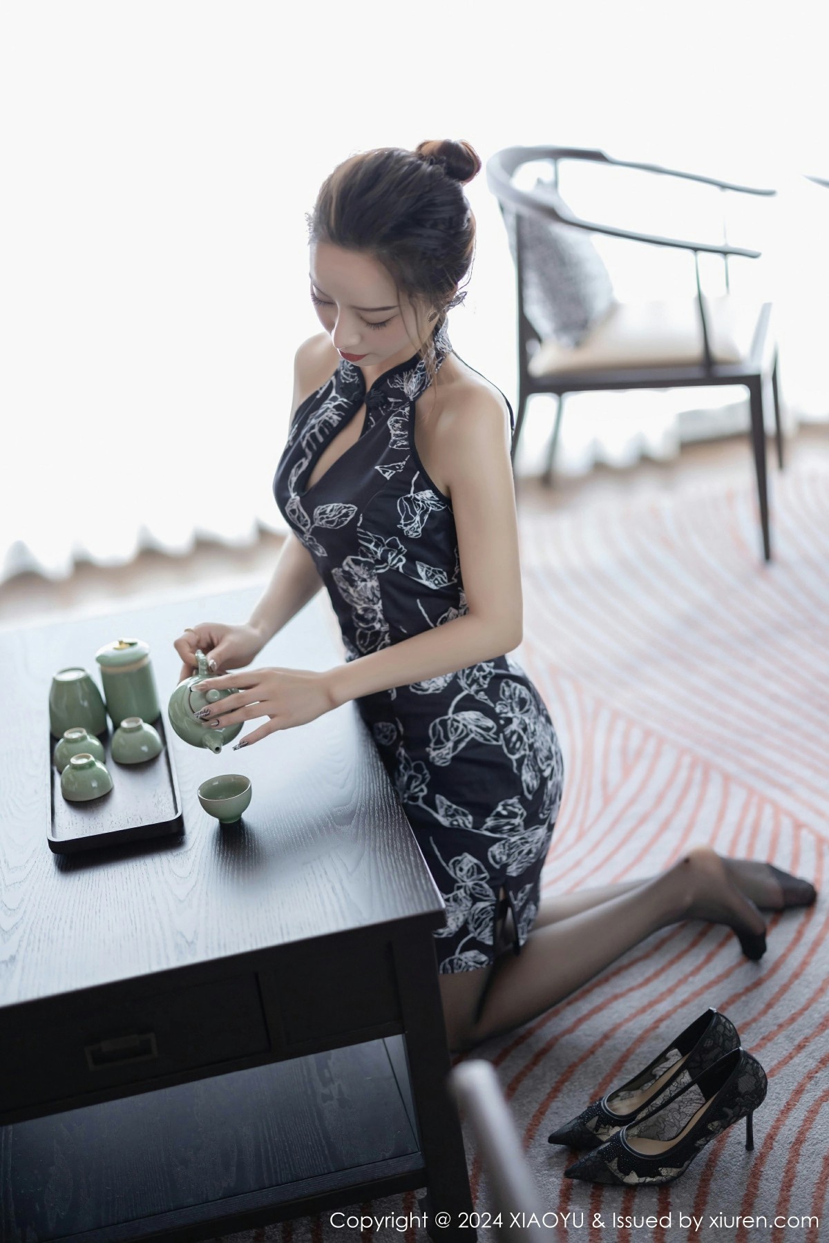 [XIAOYU语画界] 2024.01.10 VOL.1182 苏曼兮 深蓝色旗袍 魅惑黑丝 性感写真 [83+1P] 第 69 张