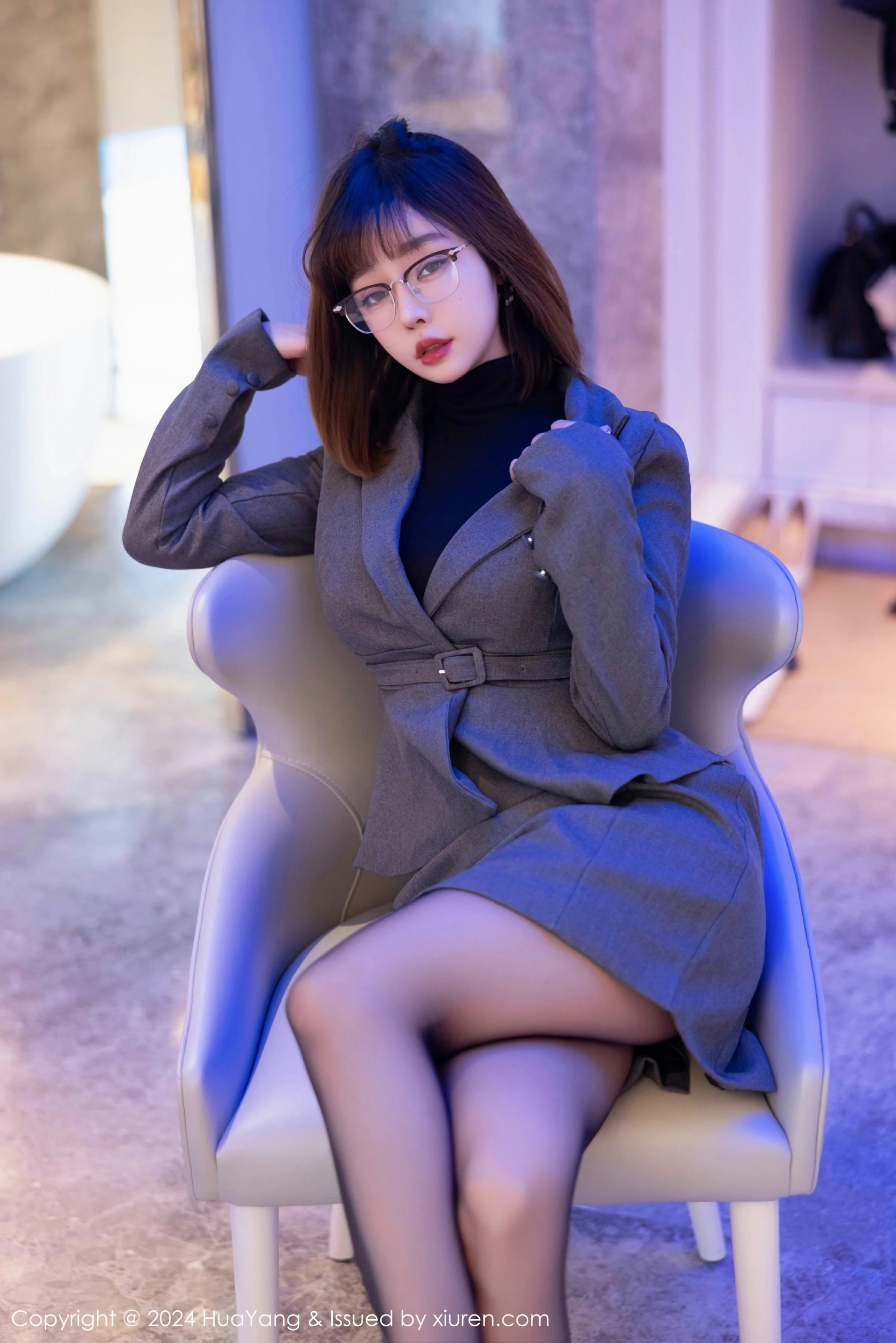 [HuaYang花漾写真] 2024.02.08 VOL.566 王雨纯 红色蕾丝内衣 魅惑黑丝 性感写真 [117+1P] 第 112 张