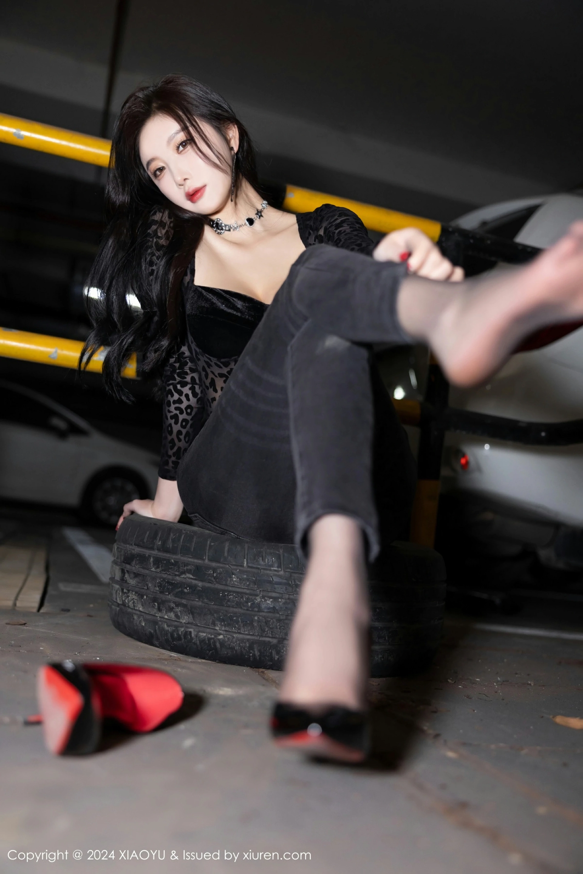 [XIAOYU语画界] 2024.03.08 VOL.1216 杨晨晨Yome 黑色内衣 魅惑黑丝 性感写真 [88+1P] 第 54 张