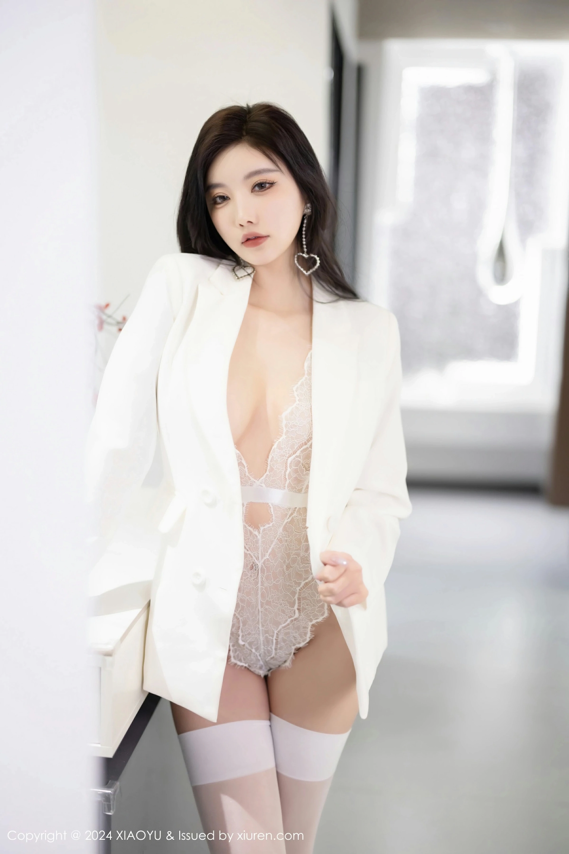 [XIAOYU语画界] 2024.04.26 VOL.1238 杨晨晨Yome 性感白色情趣内衣 哈尔滨旅拍写真 [81+1P] 第 59 张