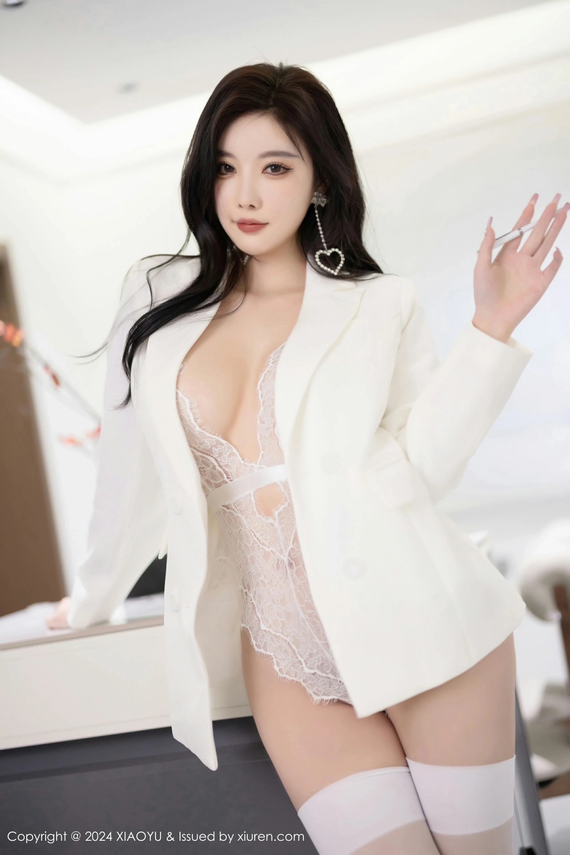 [XIAOYU语画界] 2024.04.26 VOL.1238 杨晨晨Yome 性感白色情趣内衣 哈尔滨旅拍写真 [81+1P] 第 63 张