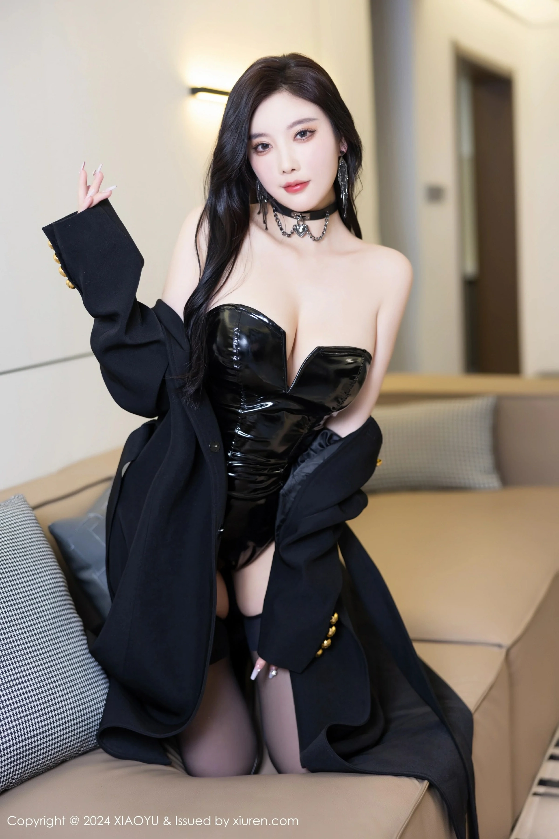 [XIAOYU语画界] 2024.05.24 VOL.1241 杨晨晨Yome 性感黑色皮质内衣 哈尔滨旅拍写真 [85+1P] 第 43 张