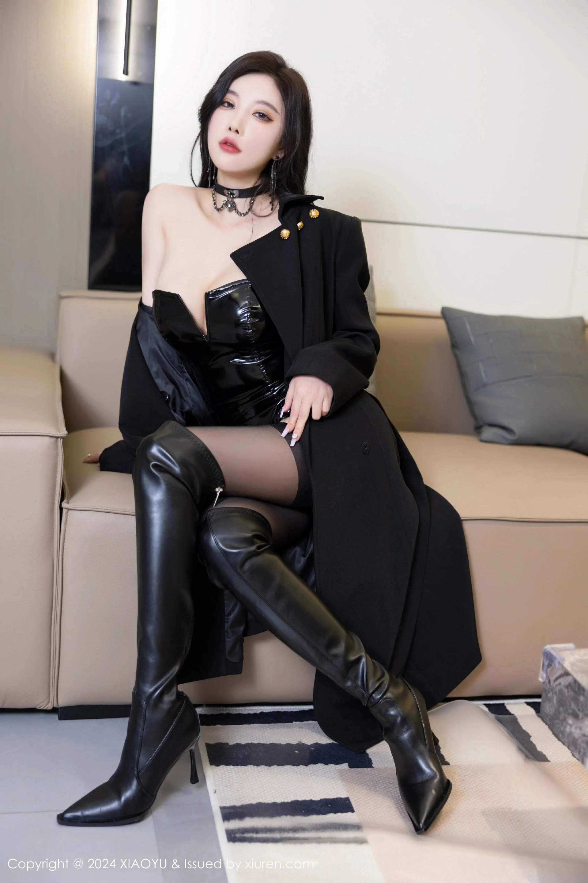 [XIAOYU语画界] 2024.05.24 VOL.1241 杨晨晨Yome 性感黑色皮质内衣 哈尔滨旅拍写真 [85+1P] 第 55 张