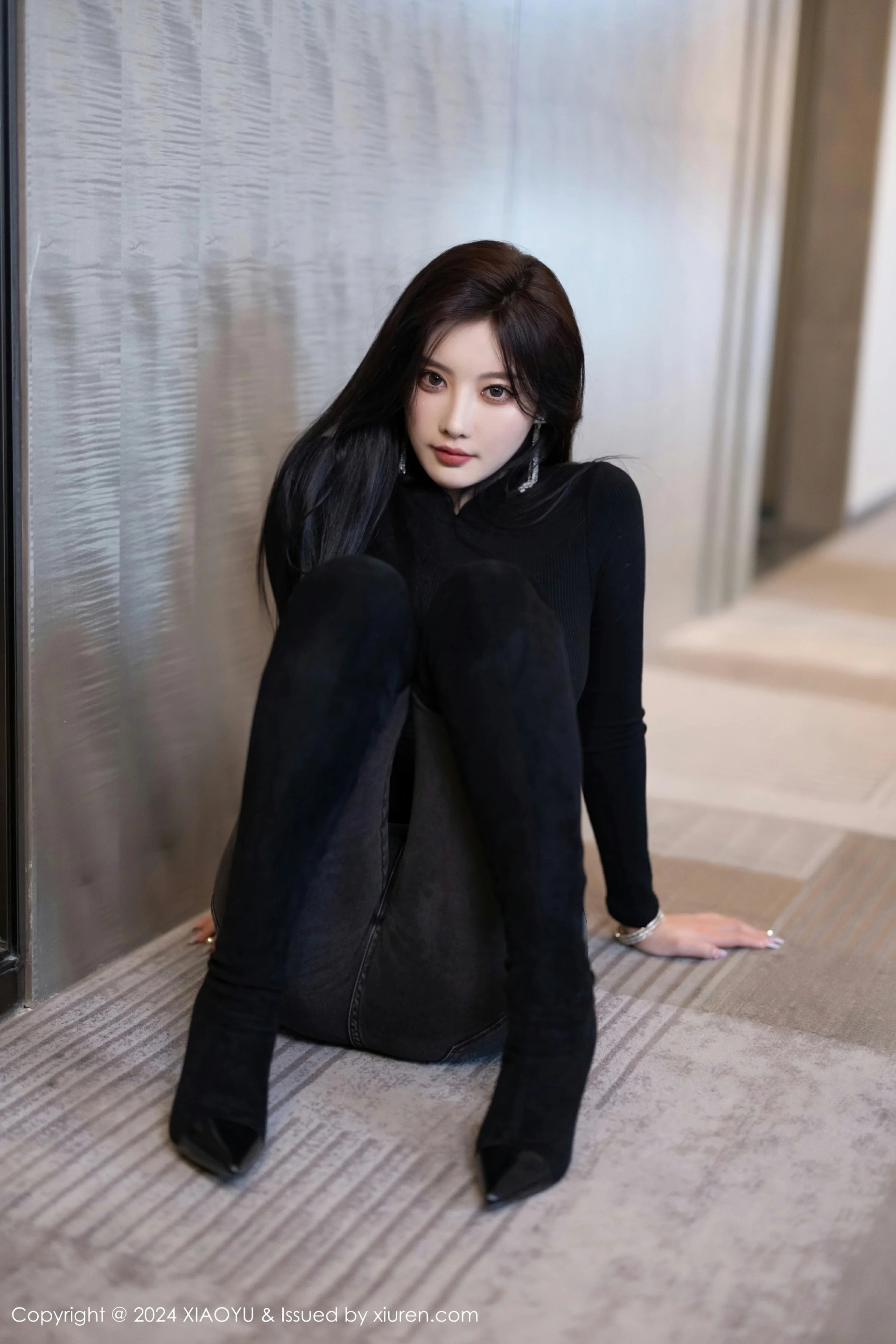 [XIAOYU语画界] 2024.05.31 VOL.1243 杨晨晨Yome 性感黑色网状服饰 黑色长靴 哈尔滨旅拍写真 [81+1P] 第 69 张