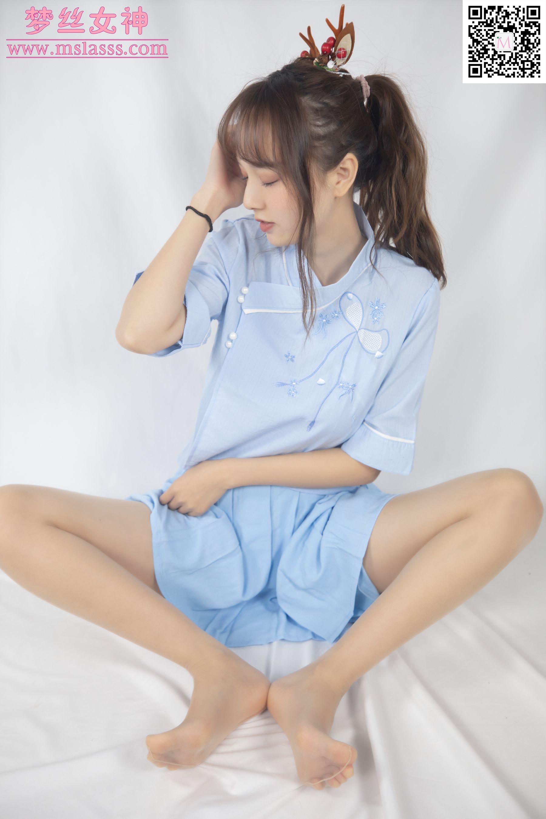 [MSLASS梦丝女神] 玥玥 蓝色古装仙女颜值 封面