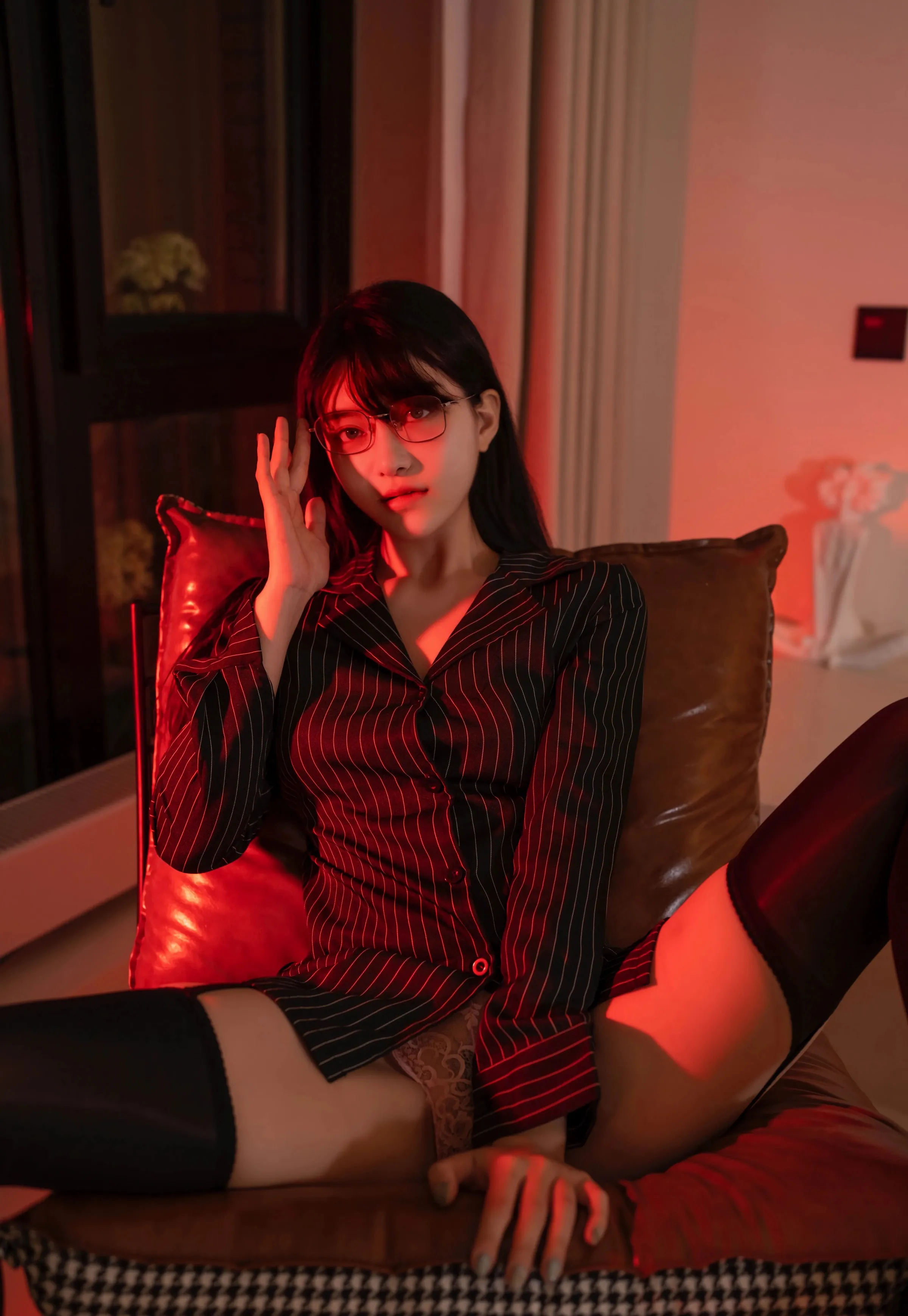 [XINGYAN星颜社] 2025.07.30 VOL.376 白露lulu 黑色衬衫 魅惑黑丝 性感写真 [71+1P] 第 69 张
