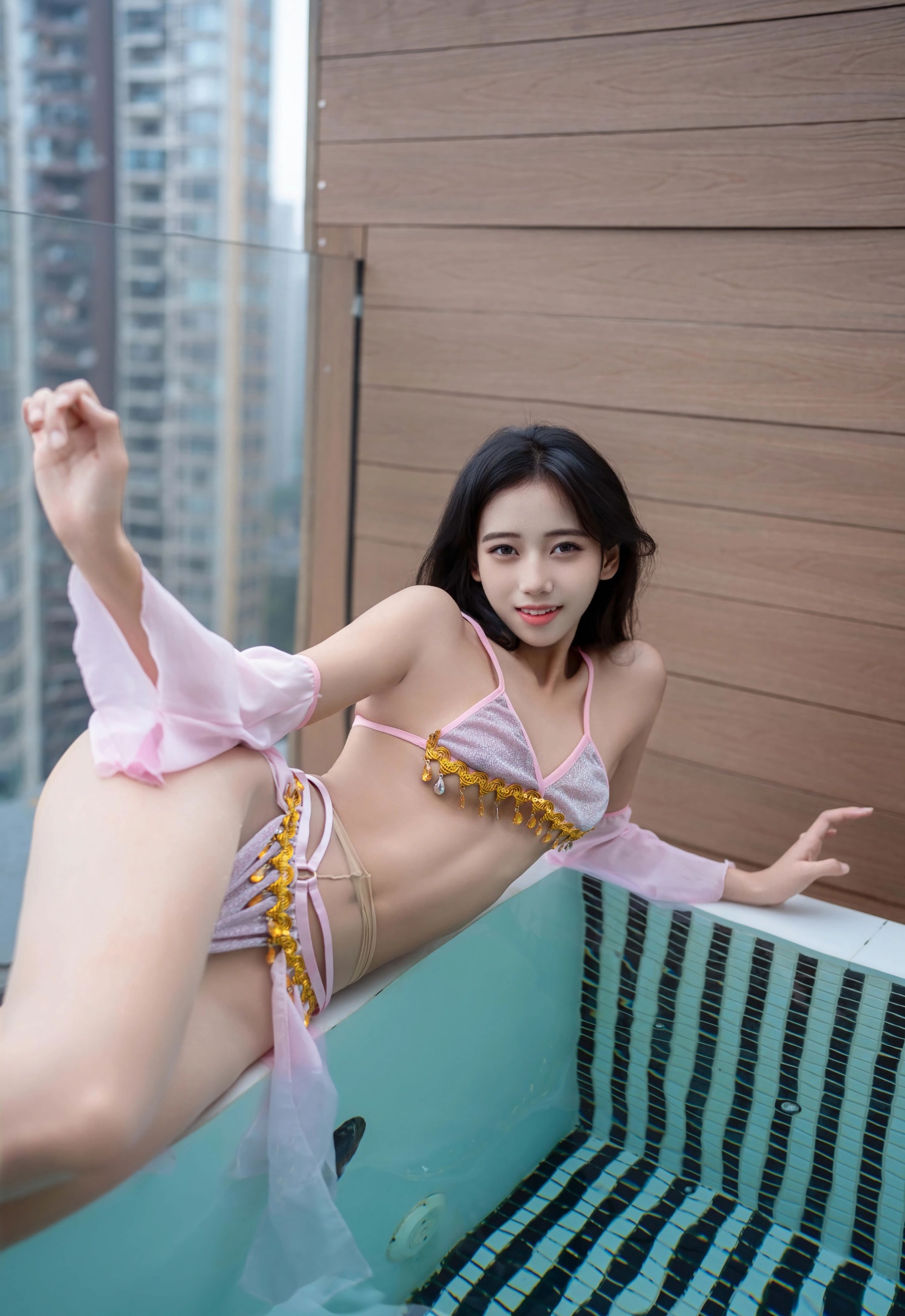[XINGYAN星颜社] 2025.11.20 VOL.430 时安安 紫色泳衣 肉色丝袜 性感写真 [81+1P] 第 37 张