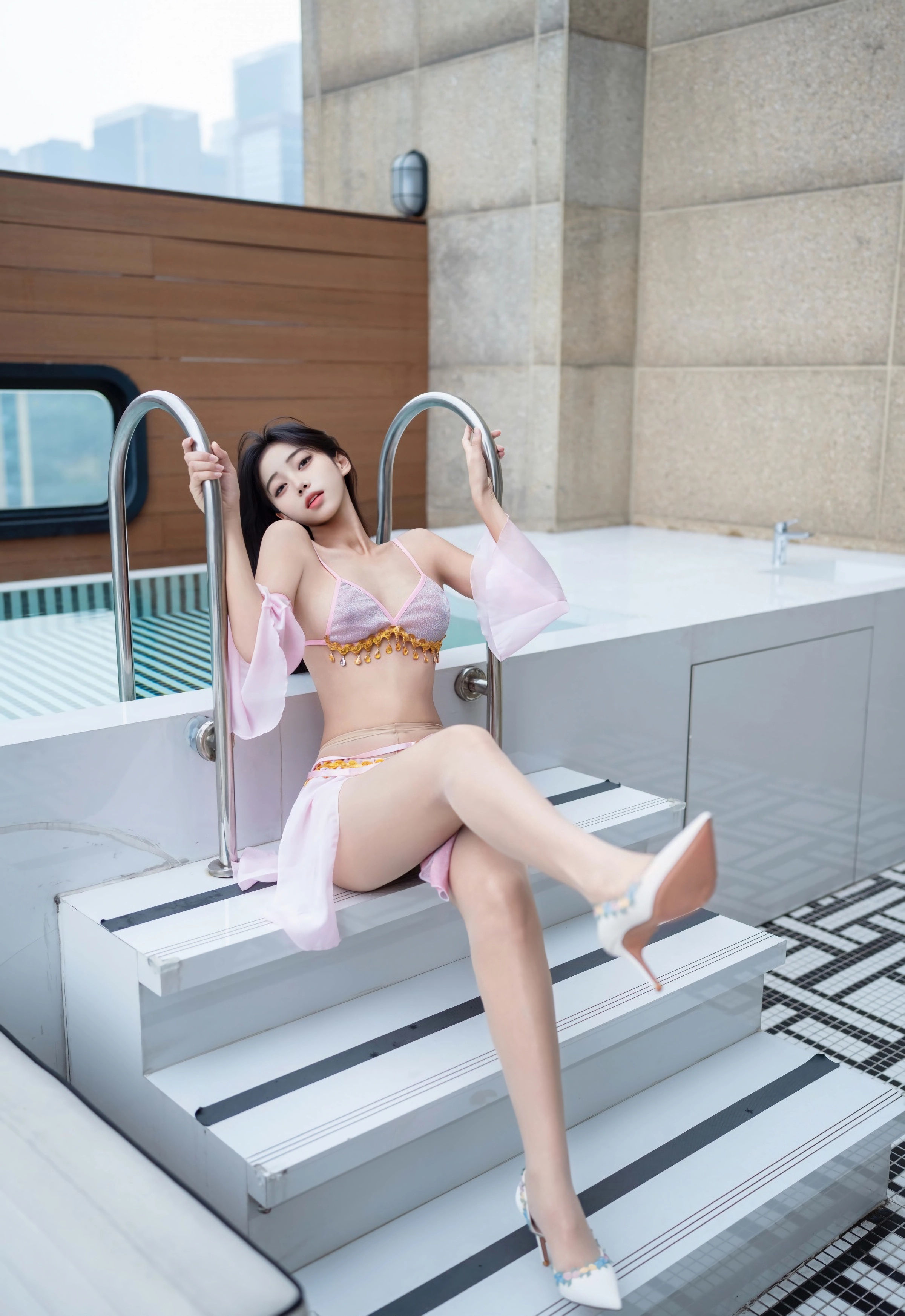 [XINGYAN星颜社] 2025.11.20 VOL.430 时安安 紫色泳衣 肉色丝袜 性感写真 [81+1P] 第 70 张