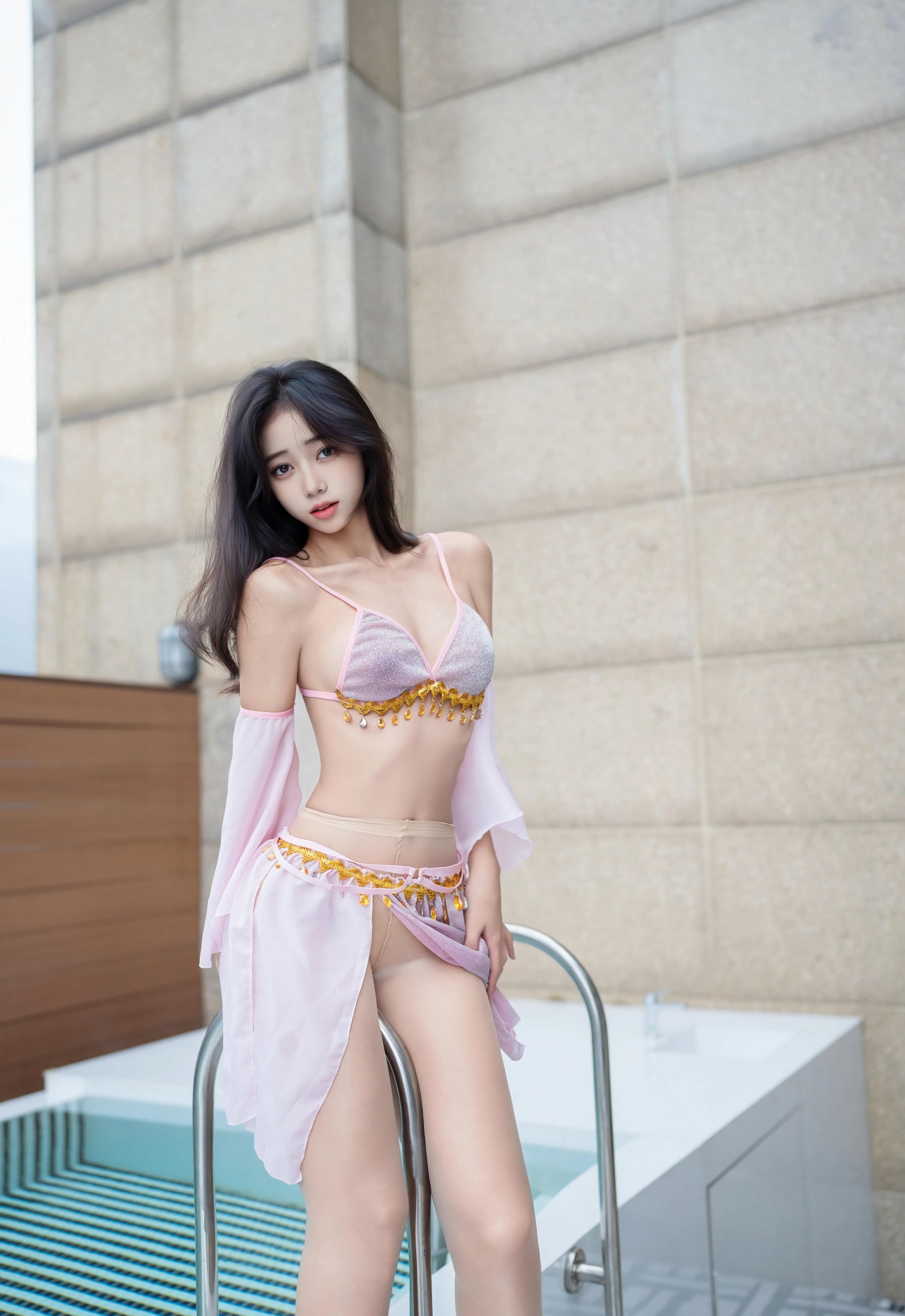 [XINGYAN星颜社] 2025.11.20 VOL.430 时安安 紫色泳衣 肉色丝袜 性感写真 [81+1P] 第 76 张