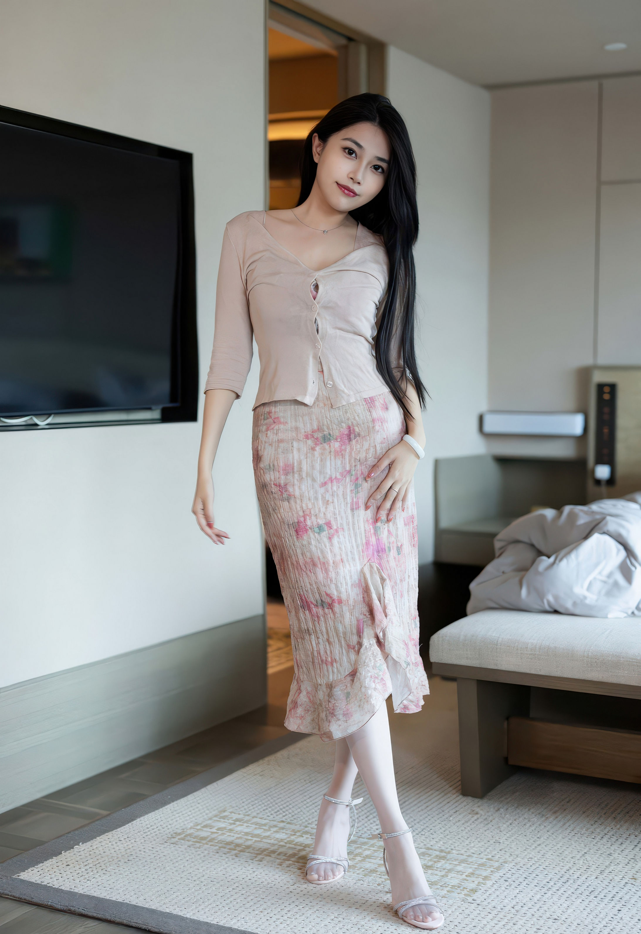 [IMISS爱蜜社] 2026.01.04 VOL.804 许诺Sabrina 诱人白色丝袜 性感写真 [55+1P] 第 52 张