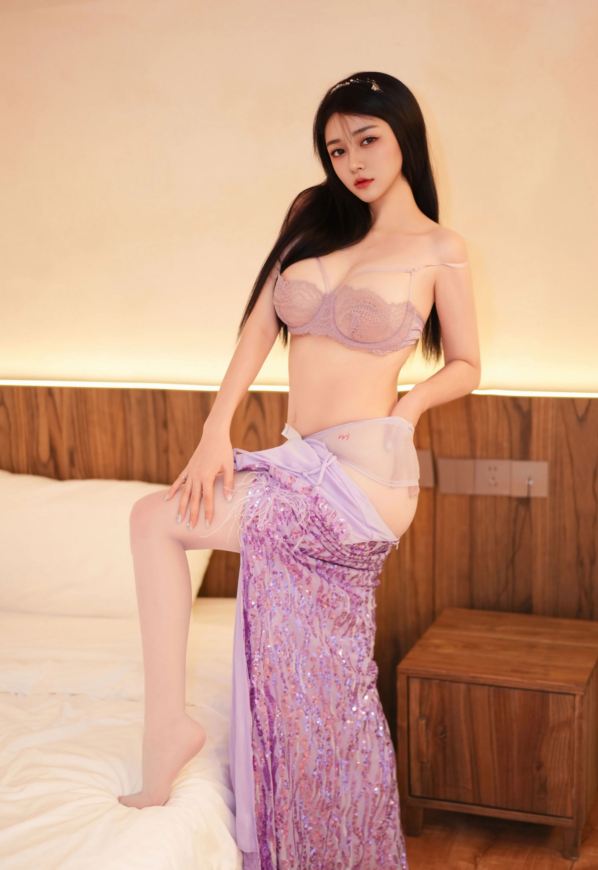[YOUMI尤蜜荟] 2026.01.05 VOL.1196 凯竹法师～ 紫色连衣裙 紫色丝袜 性感写真 [63+1P] 第 35 张
