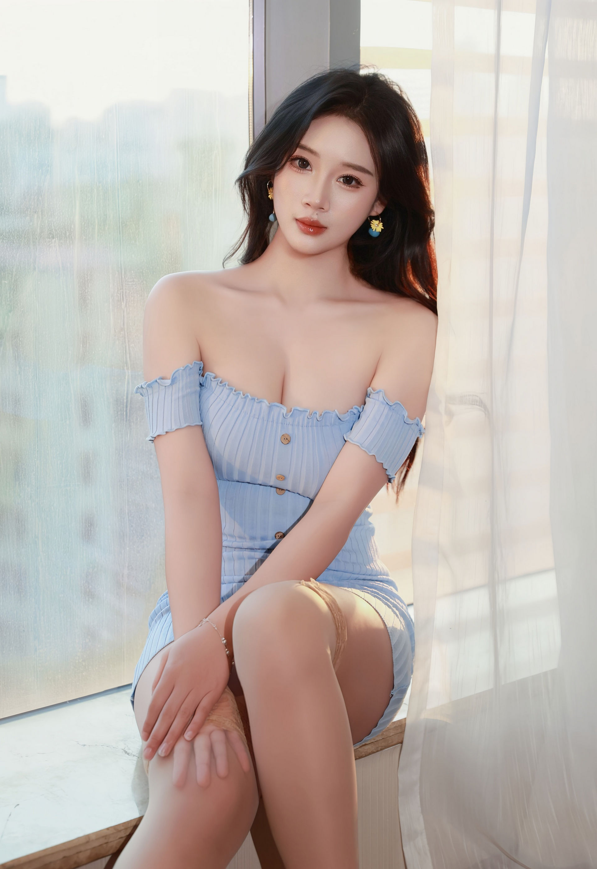 [XiuRen秀人网] 2026.01.16 No.11238 南乔 蓝色连衣短裙 诱人肉色丝袜 性感写真 [78+1P] 第 73 张