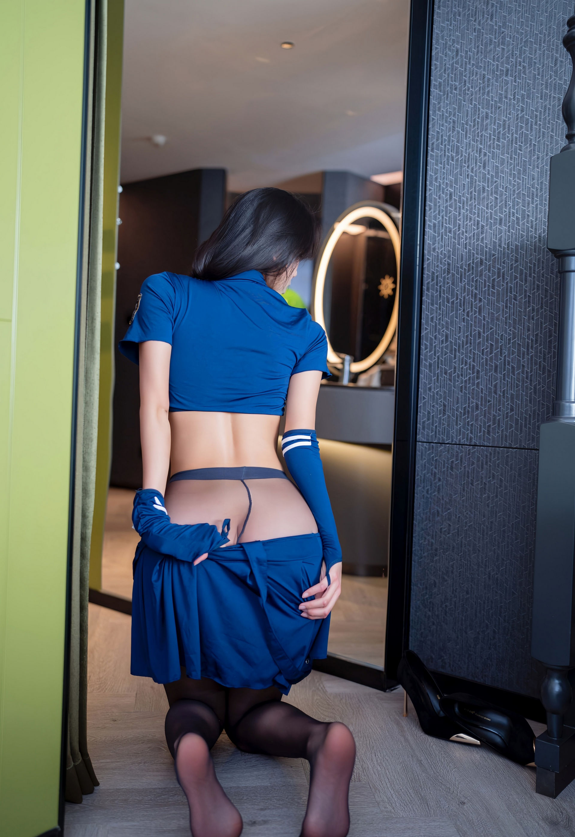 [XINGYAN星颜社] 2026.01.28 VOL.458 时安安 蓝色制服 魅惑黑丝 性感写真 [75+1P] 第 50 张