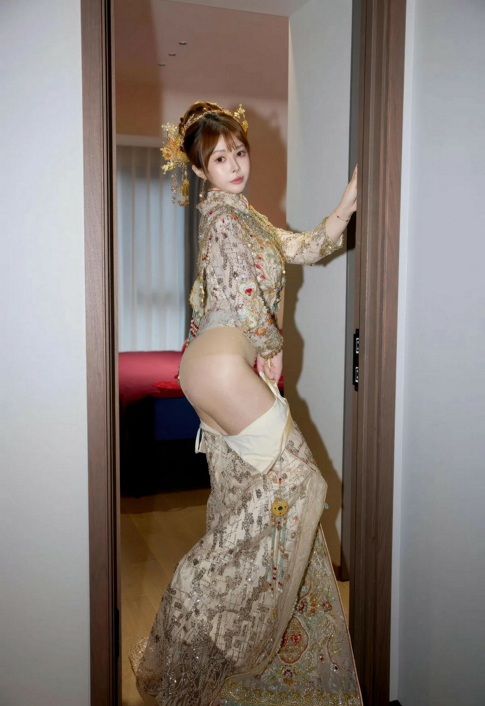 [XiuRen秀人网] 2026.02.04 No.11317 Evelyn 秀禾服饰 肉色丝袜 性感写真 [63+1P] 第 46 张