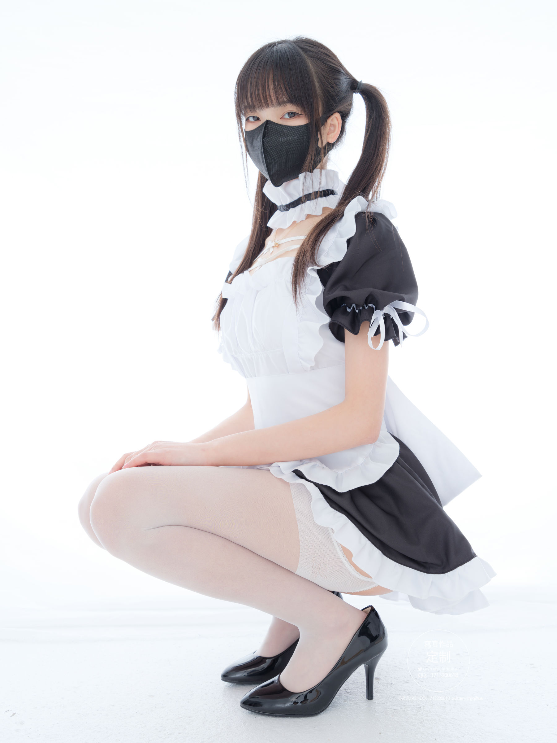 [紧急企划] EX-003 见希w 白丝女仆 [46P] 封面