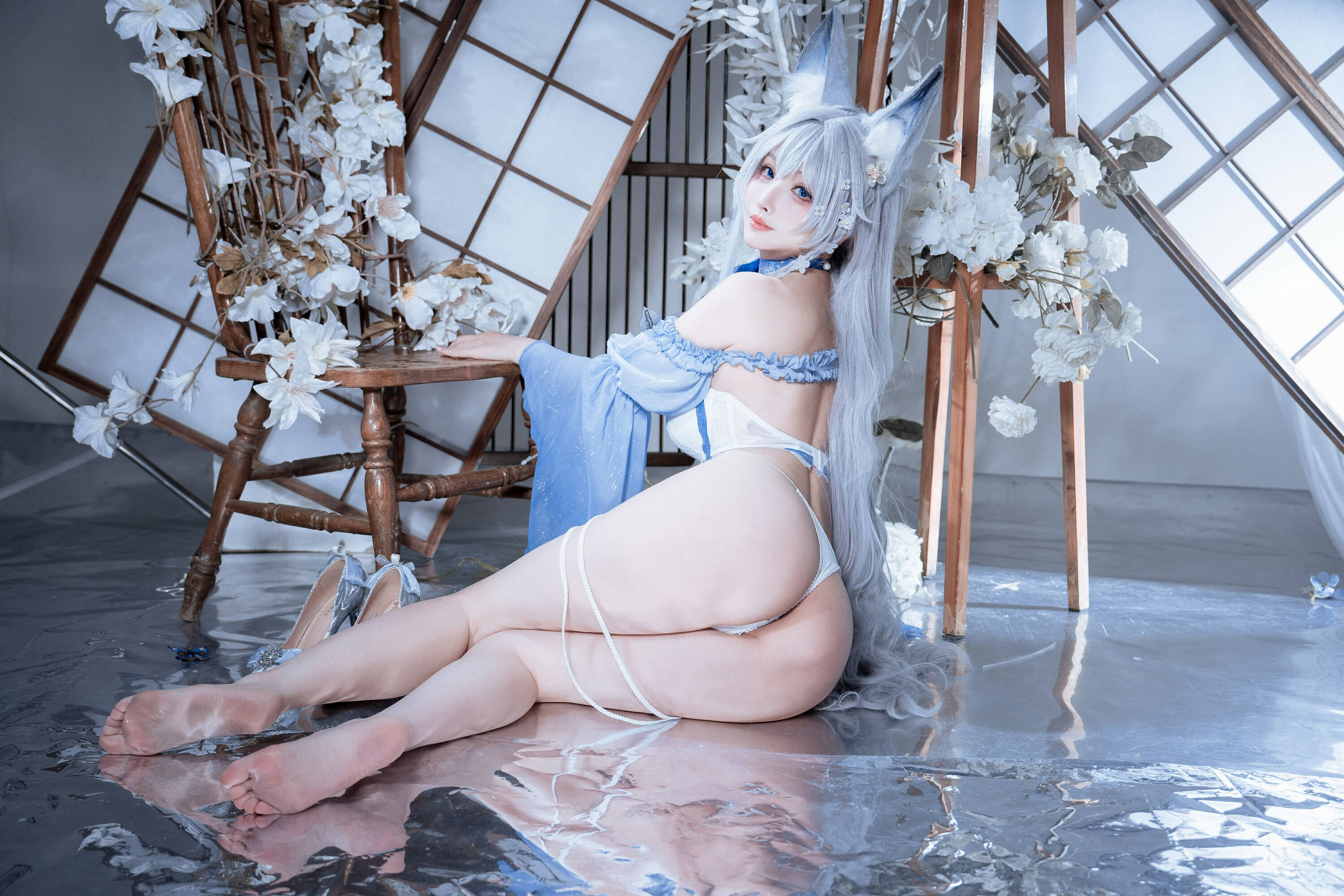[COSPLAY]rioko凉凉子 – 碧蓝航线 水色夏日信浓 第 32 张
