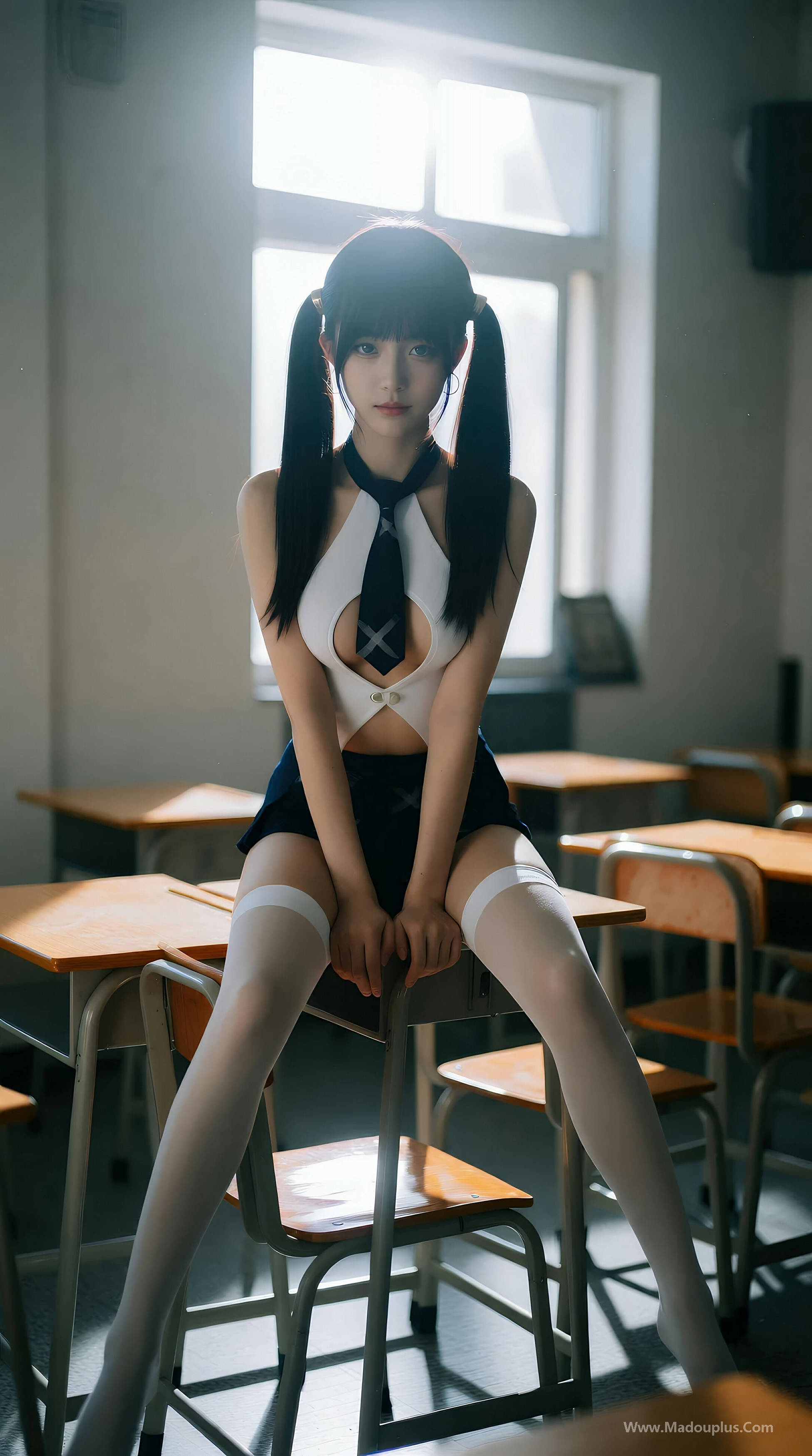 [AiGirl] 柚柚sasa 教室双马尾 [84P] 第 13 张