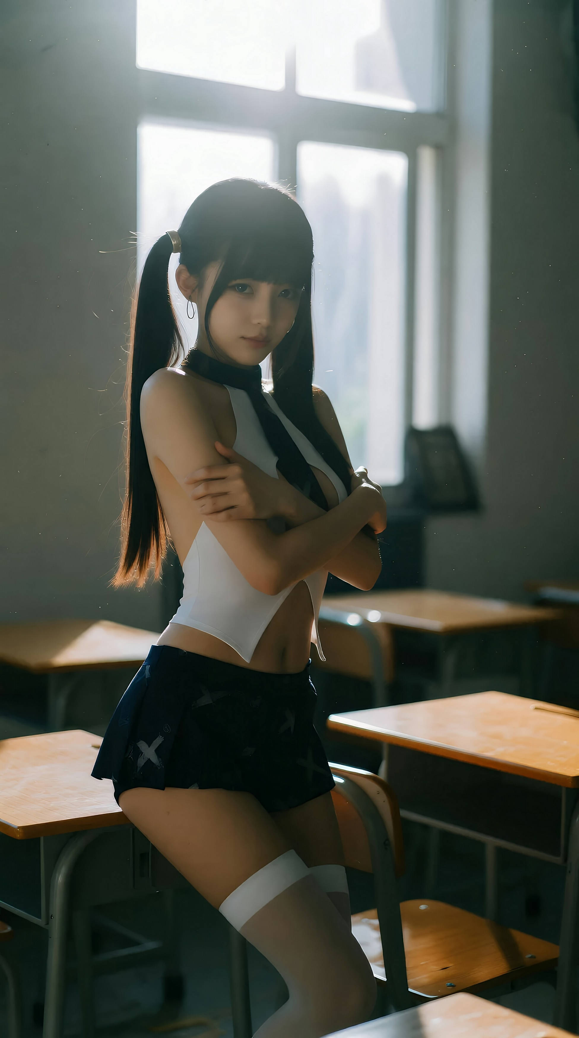 [AiGirl] 柚柚sasa 教室双马尾 [84P] 第 16 张
