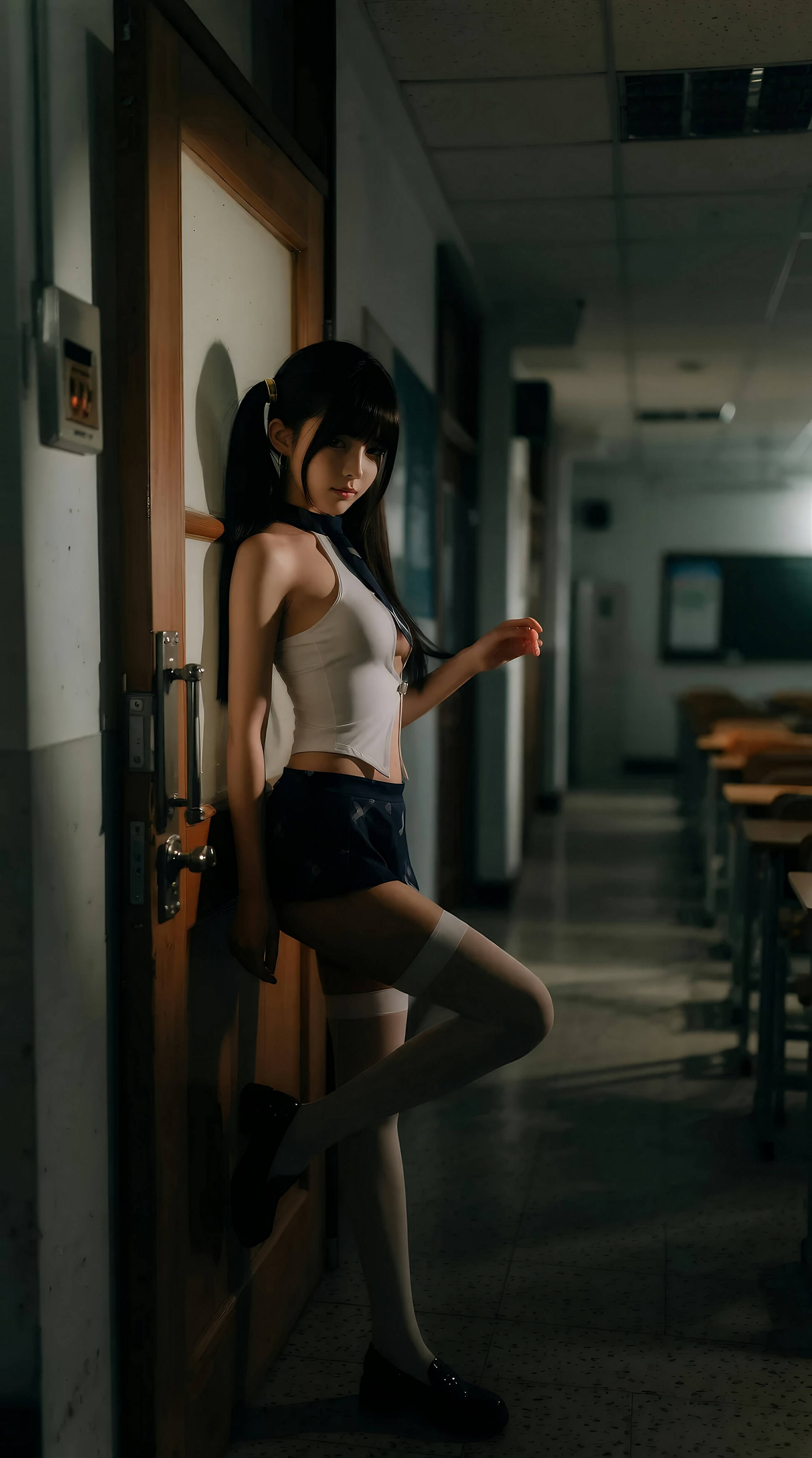[AiGirl] 柚柚sasa 教室双马尾 [84P] 第 19 张