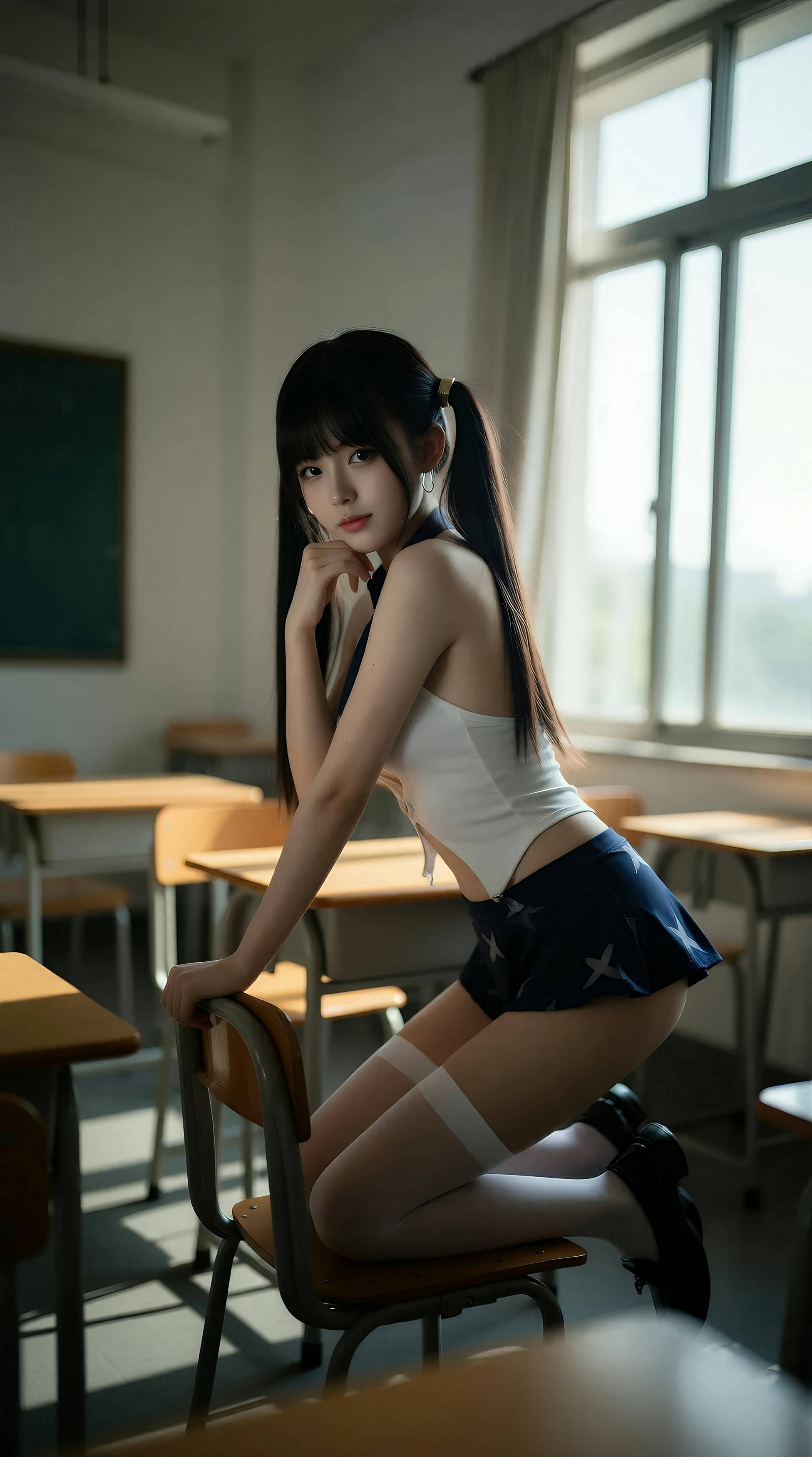 [AiGirl] 柚柚sasa 教室双马尾 [84P] 第 34 张
