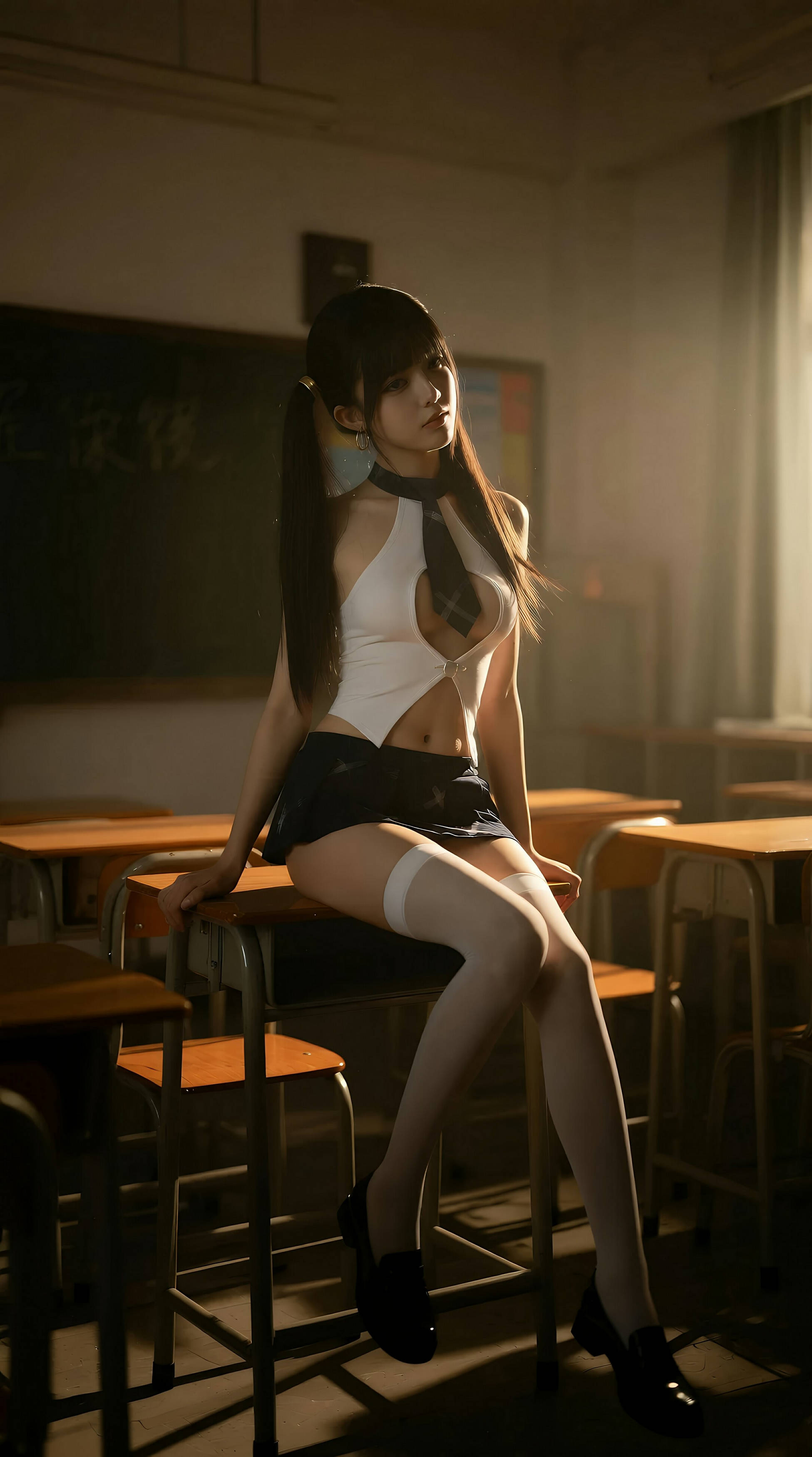 [AiGirl] 柚柚sasa 教室双马尾 [84P] 第 38 张