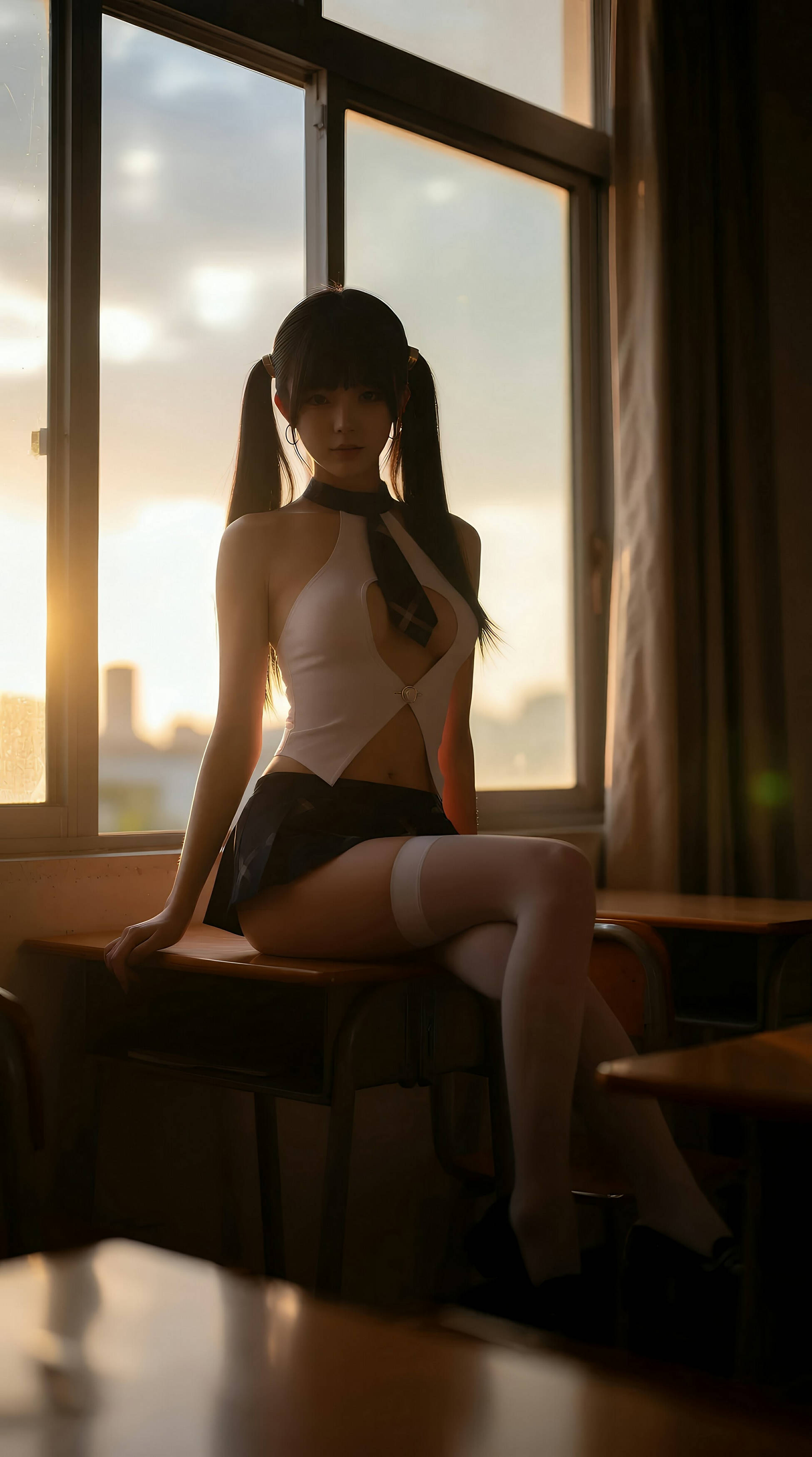 [AiGirl] 柚柚sasa 教室双马尾 [84P] 第 40 张