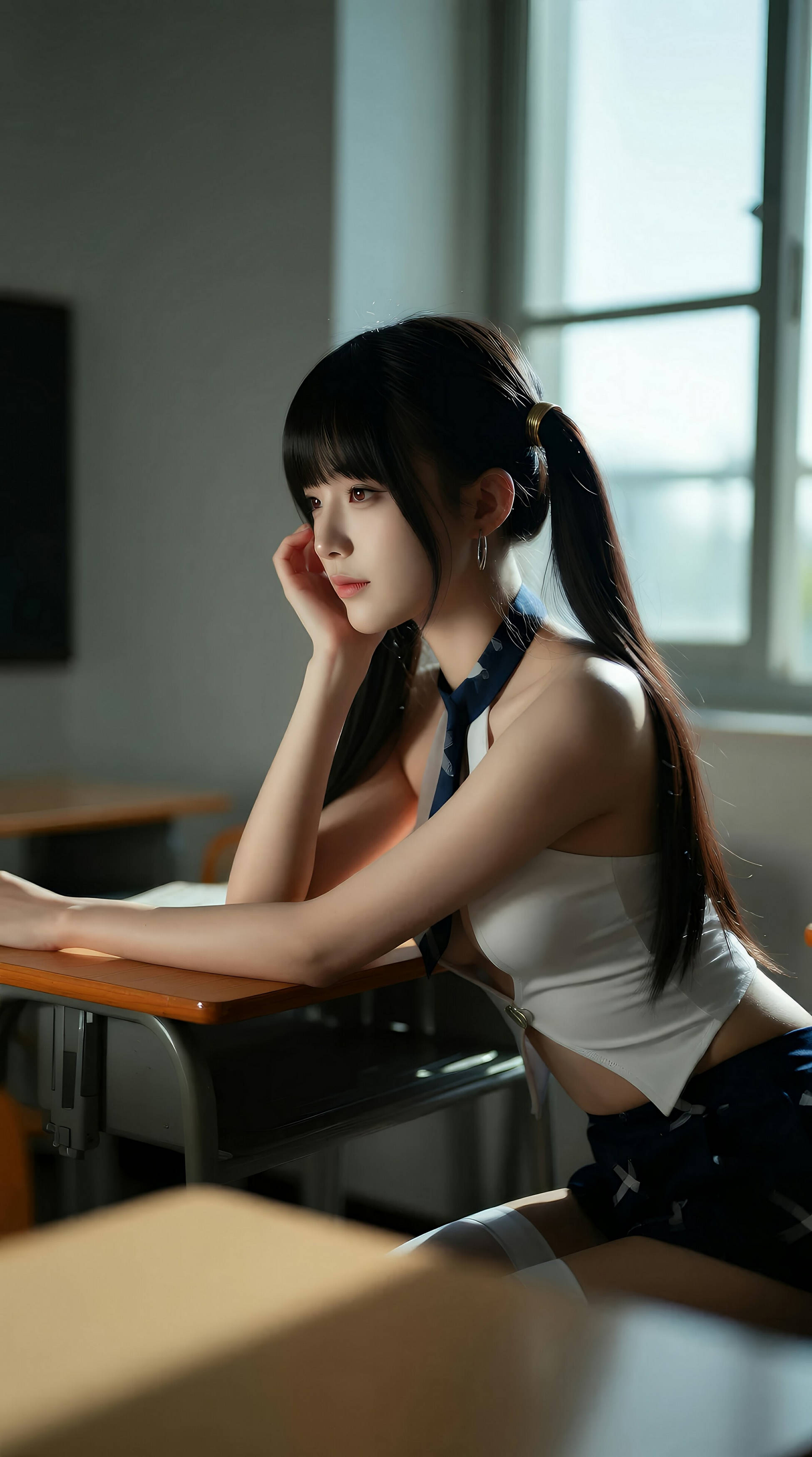 [AiGirl] 柚柚sasa 教室双马尾 [84P] 第 49 张