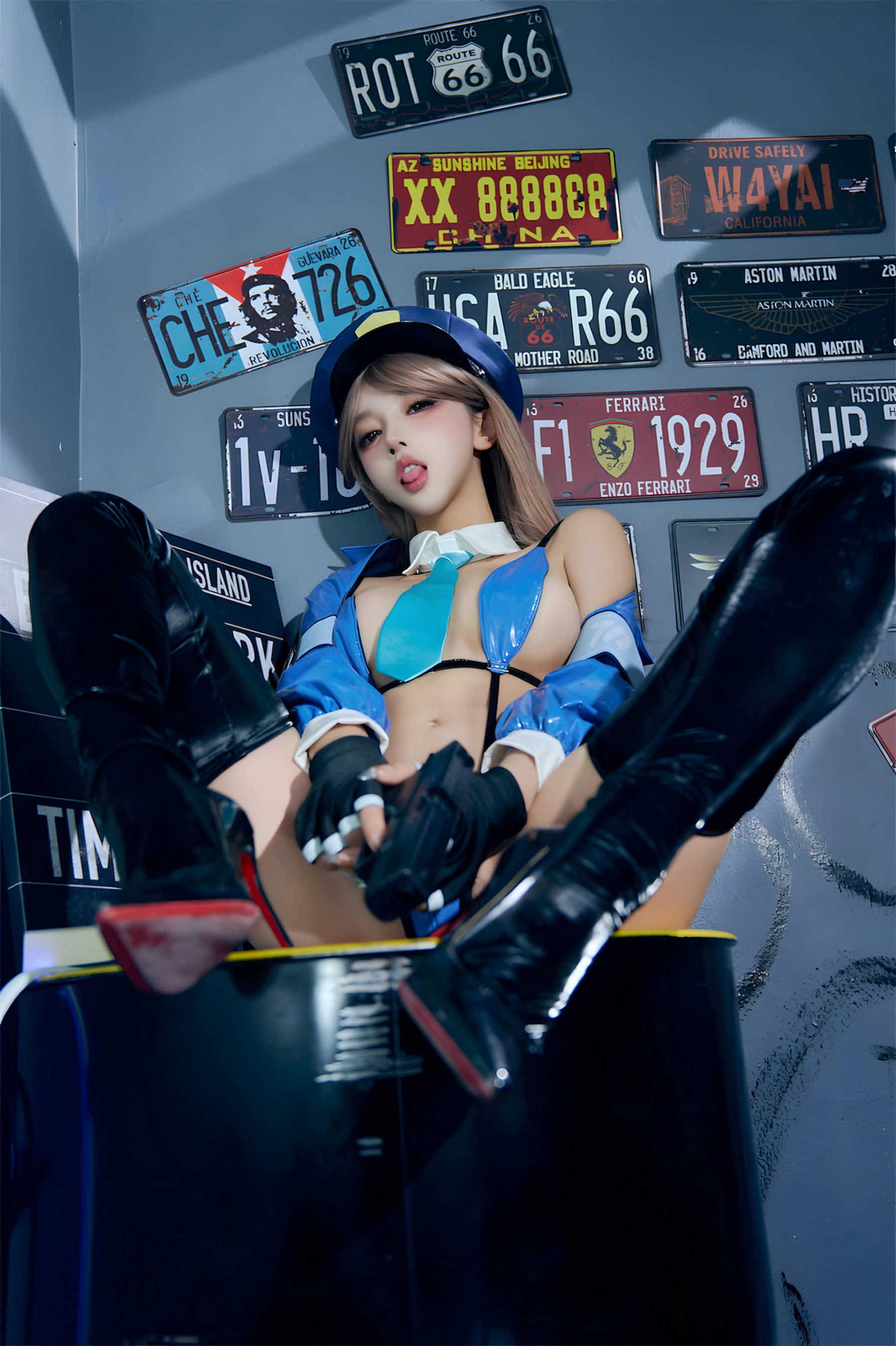 [COSPLAY]过期米线线喵 – 女警 第 25 张