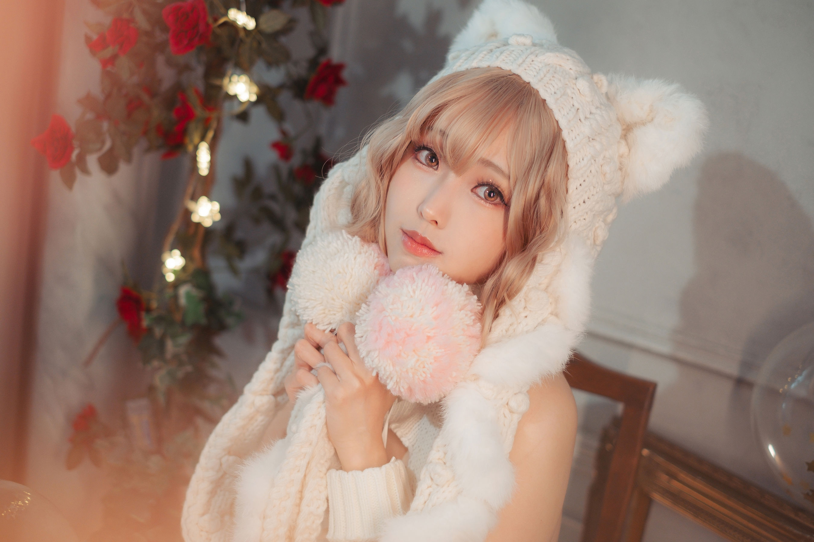 [COSPLAY] Ely_eee(ElyEE子) – 白色 KNITTING 第 10 张