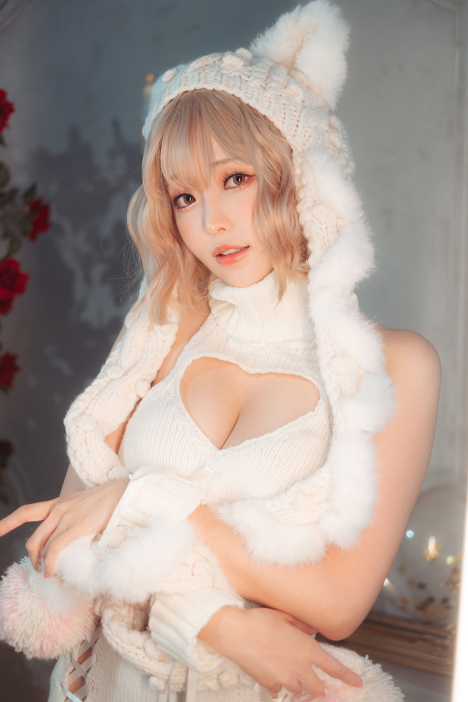 [COSPLAY] Ely_eee(ElyEE子) – 白色 KNITTING 第 14 张