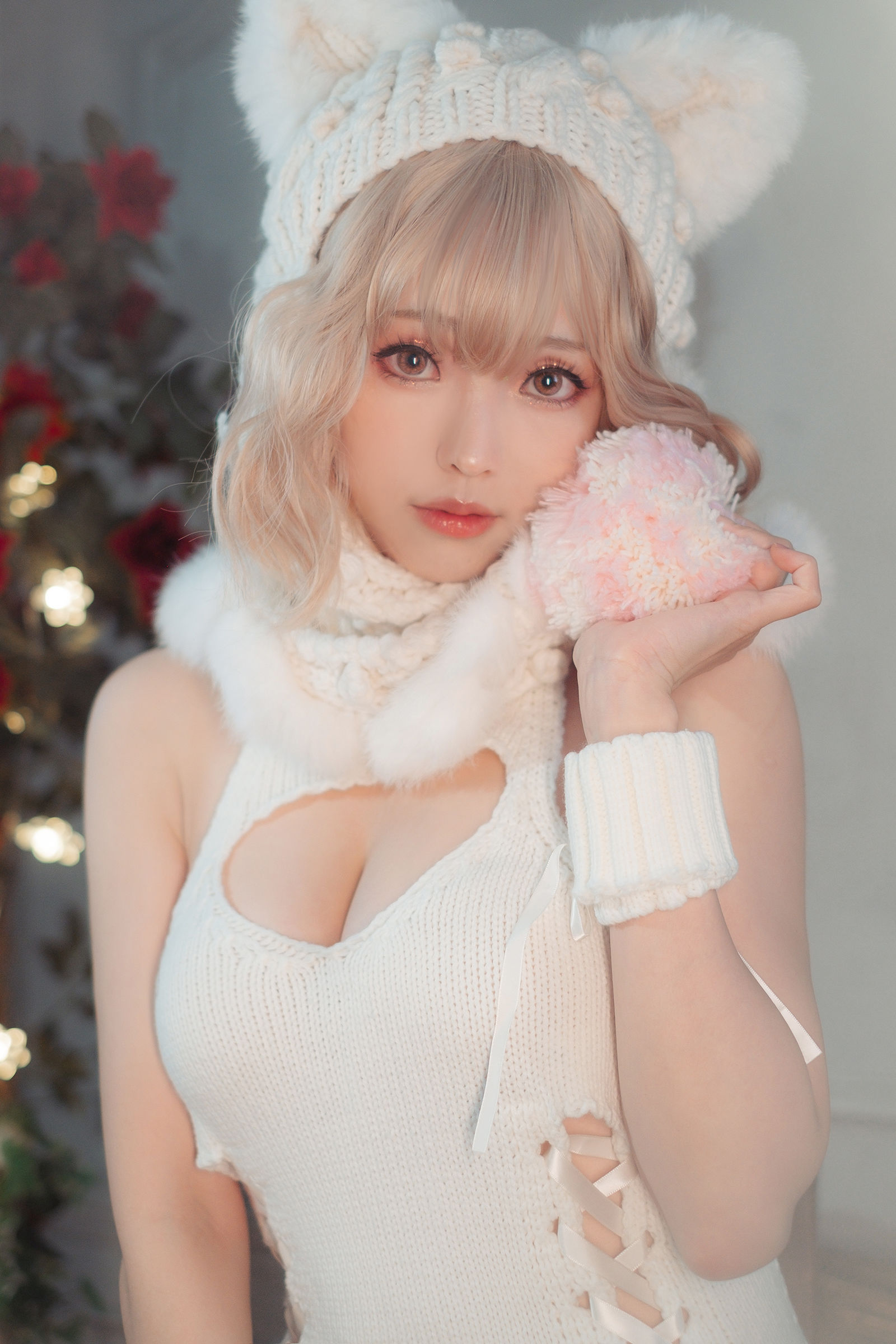 [COSPLAY] Ely_eee(ElyEE子) – 白色 KNITTING 第 15 张