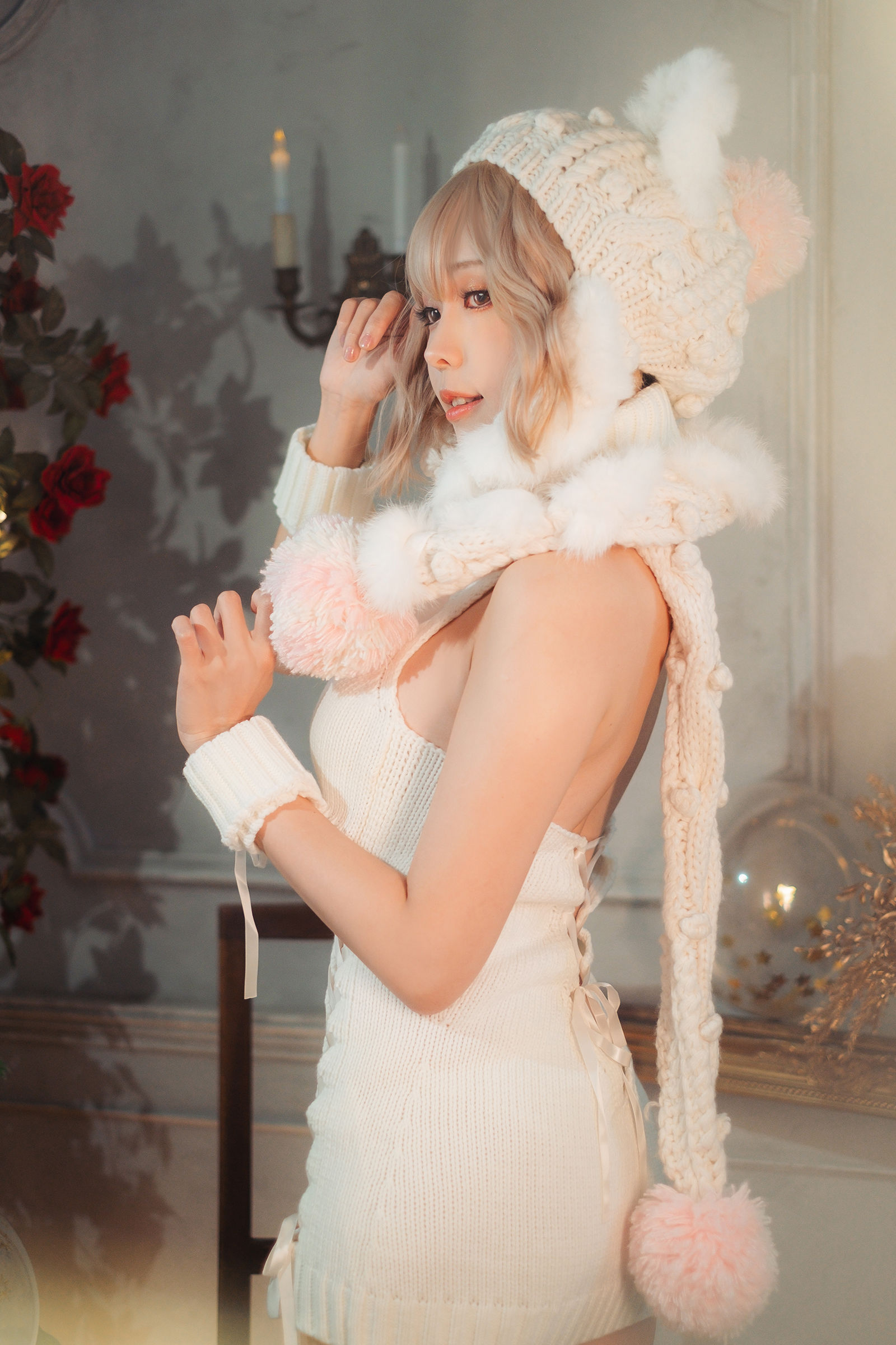 [COSPLAY] Ely_eee(ElyEE子) – 白色 KNITTING 第 16 张