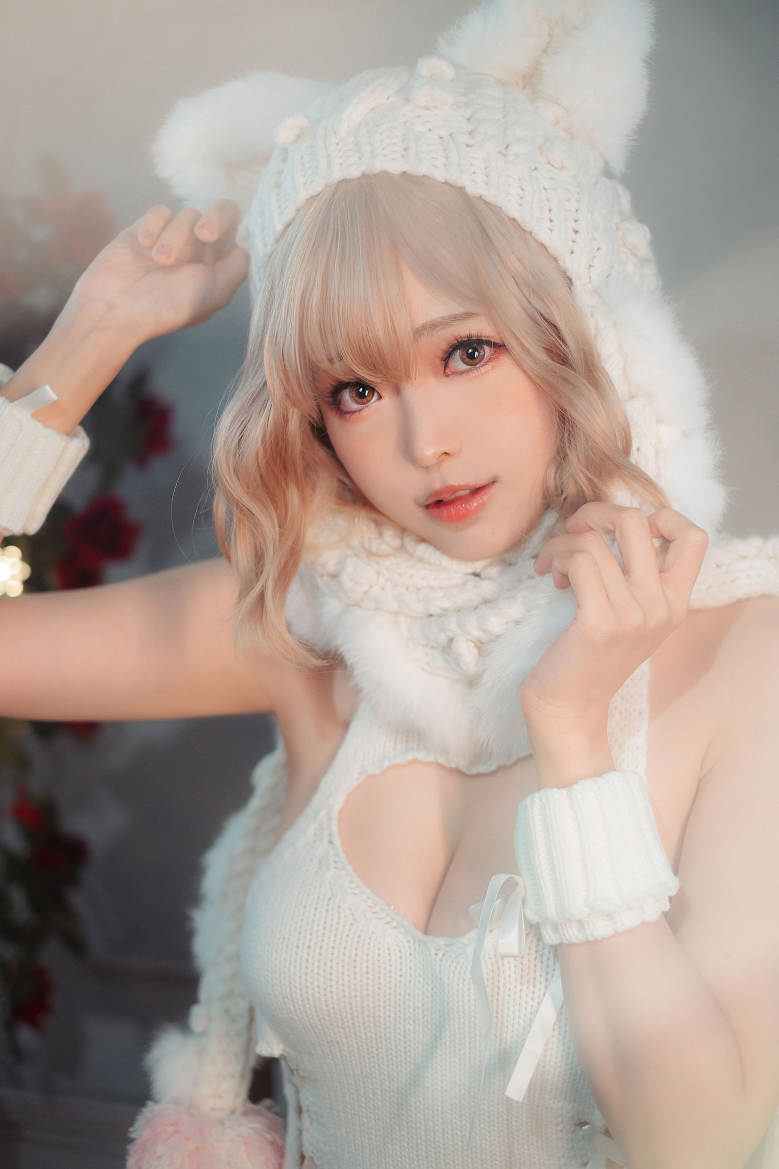 [COSPLAY] Ely_eee(ElyEE子) – 白色 KNITTING 第 18 张