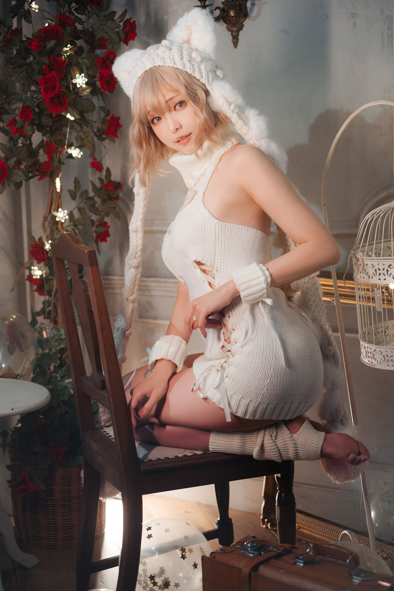 [COSPLAY] Ely_eee(ElyEE子) – 白色 KNITTING 第 27 张
