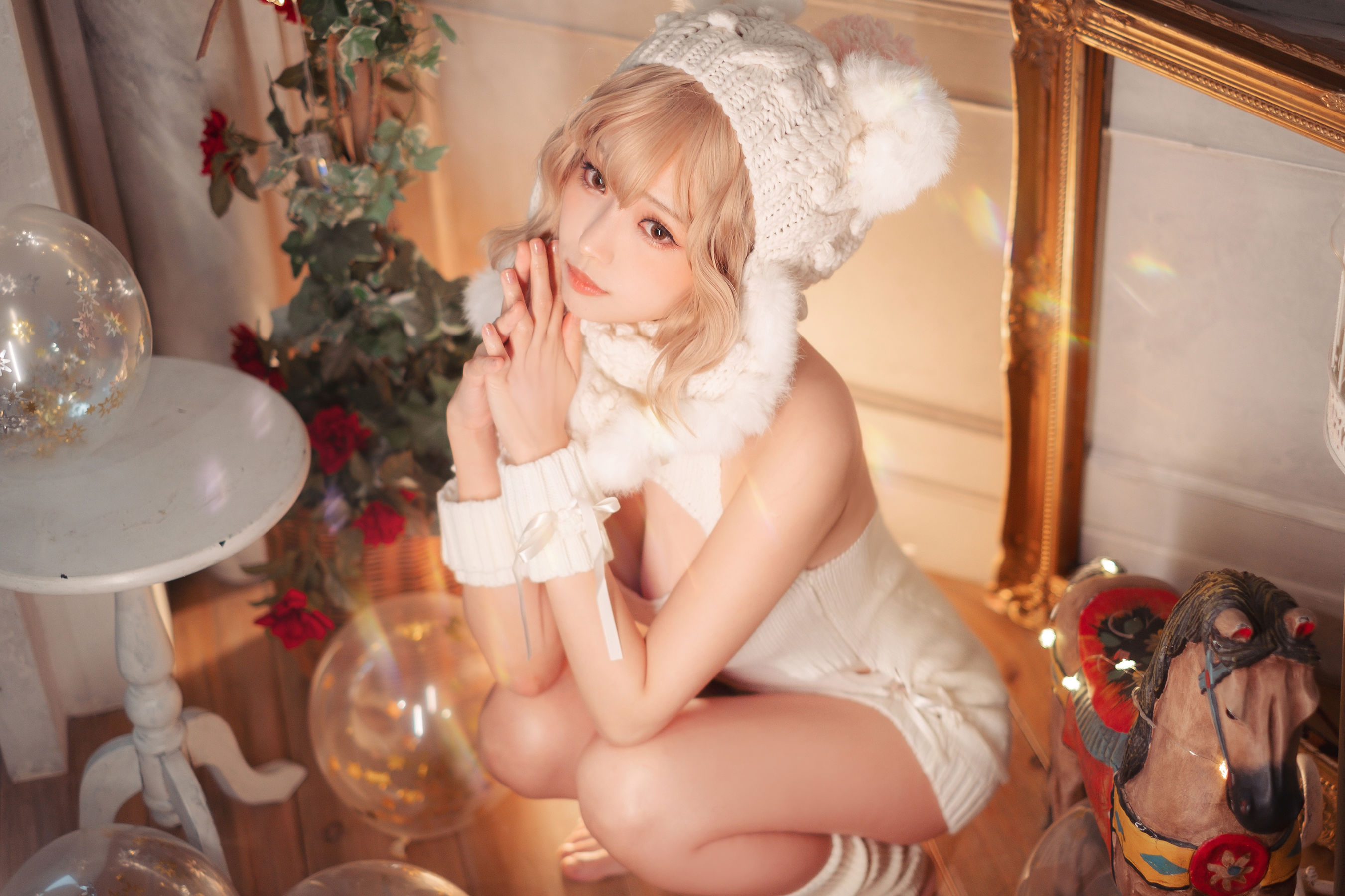[COSPLAY] Ely_eee(ElyEE子) – 白色 KNITTING 第 35 张