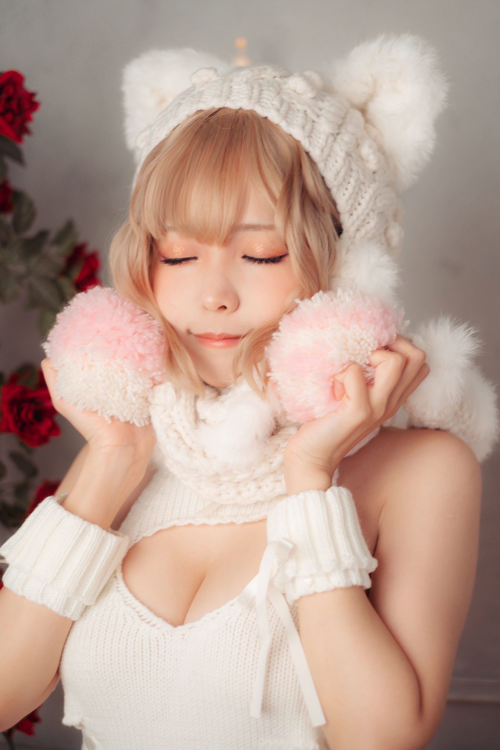 [COSPLAY] Ely_eee(ElyEE子) – 白色 KNITTING 第 44 张