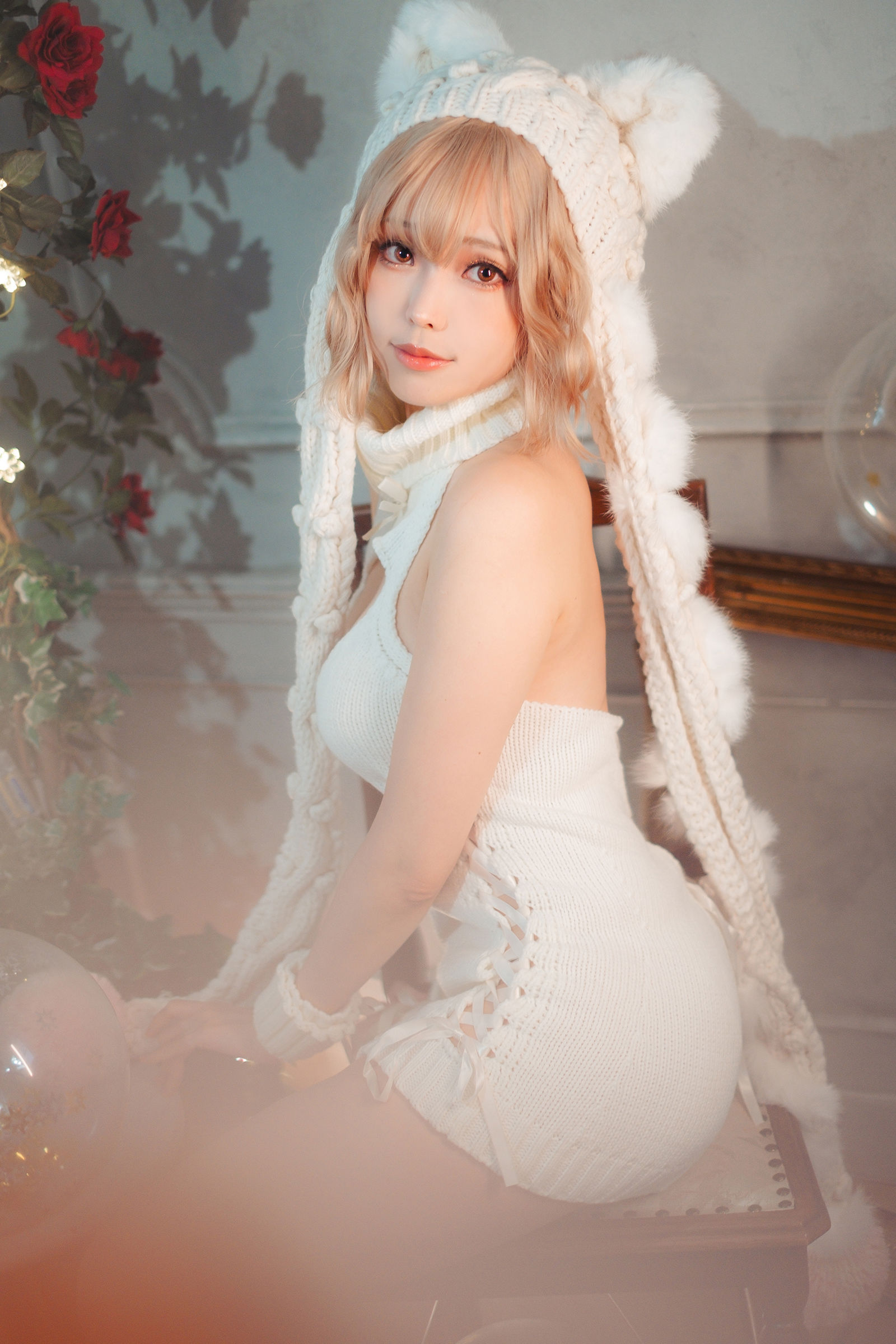 [COSPLAY] Ely_eee(ElyEE子) – 白色 KNITTING 第 5 张