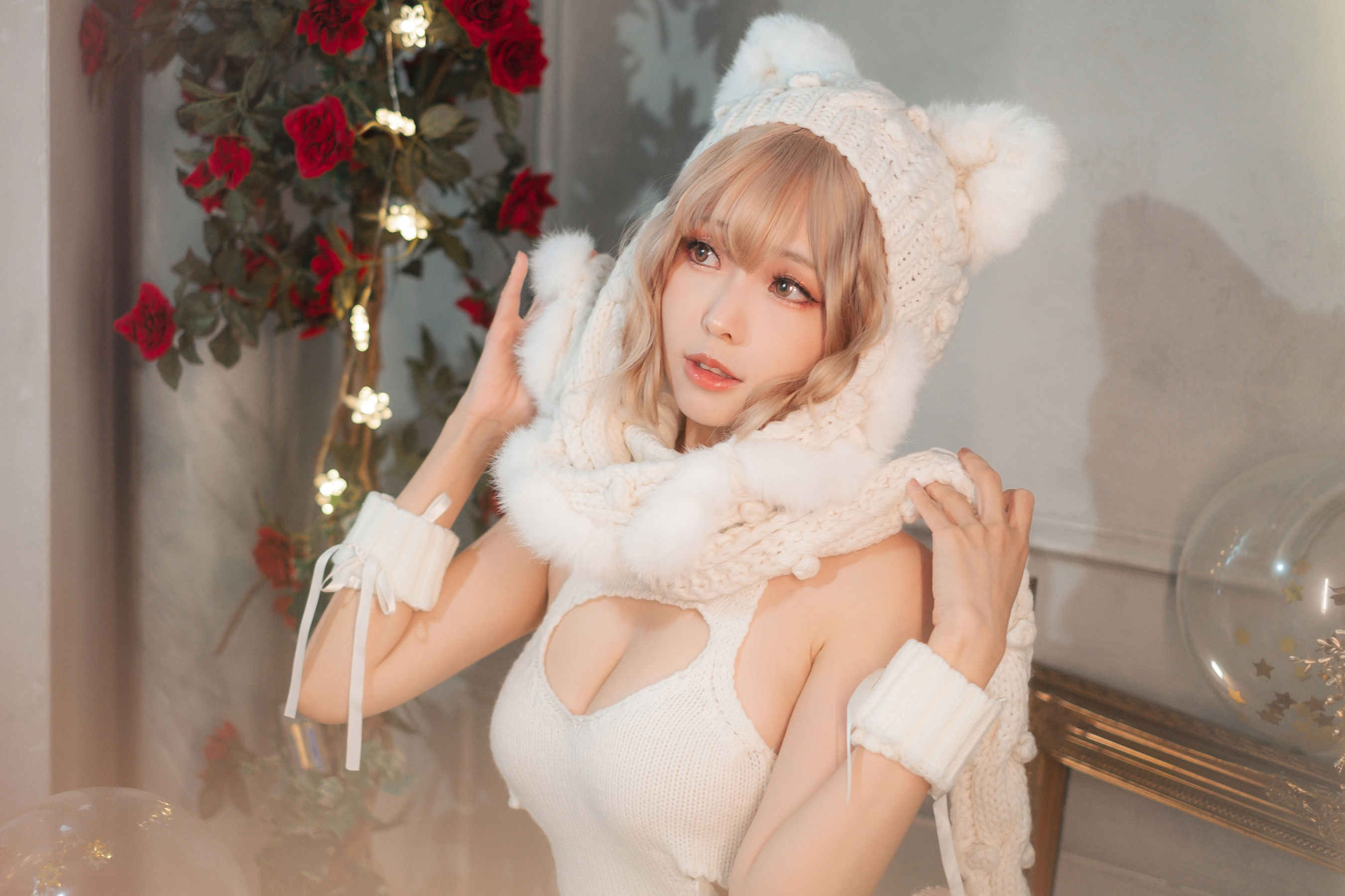 [COSPLAY] Ely_eee(ElyEE子) – 白色 KNITTING 第 8 张