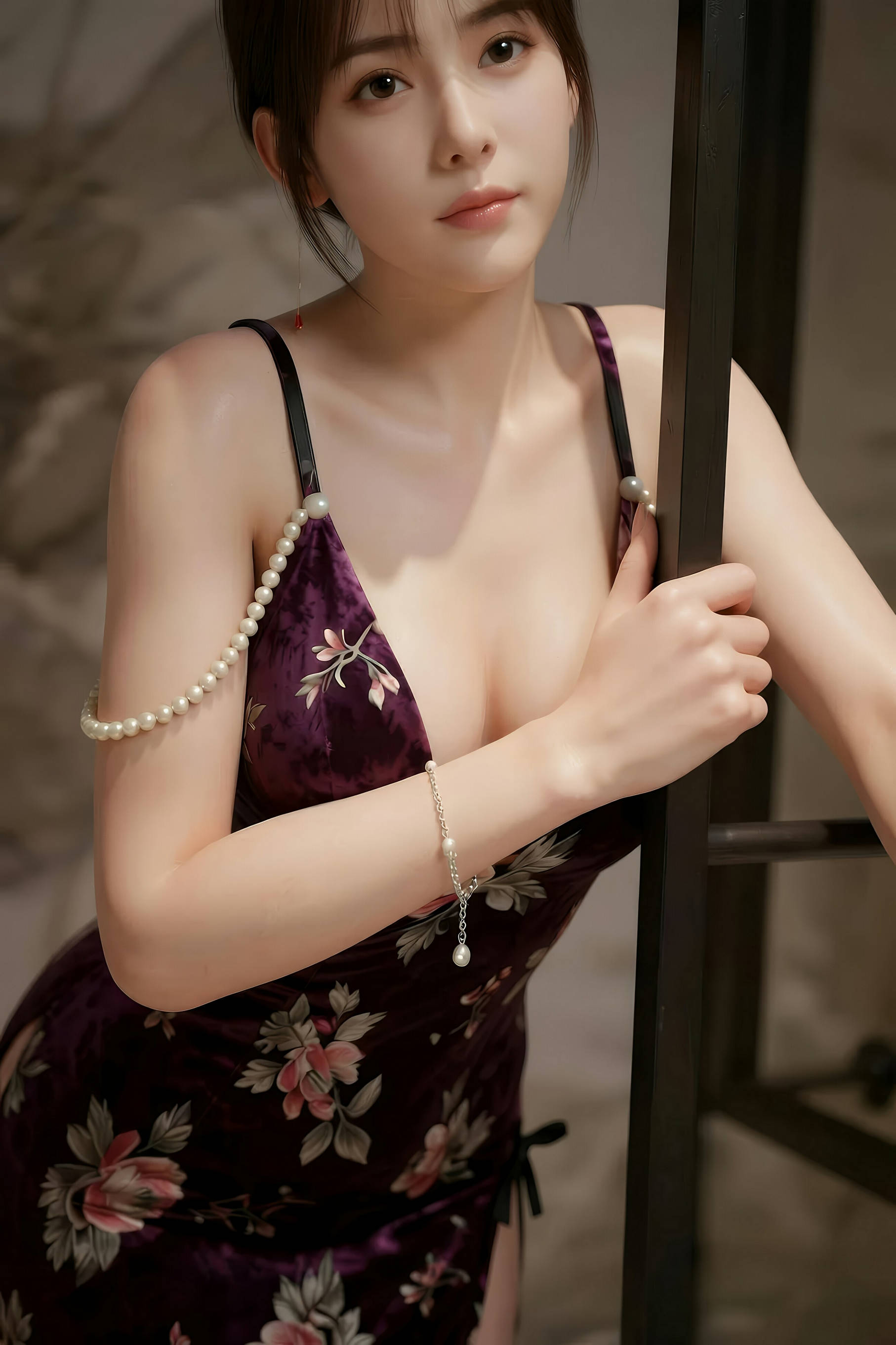 [AiGirl] 奶盖布丁luna 吊带黑丝 [96P] 第 51 张