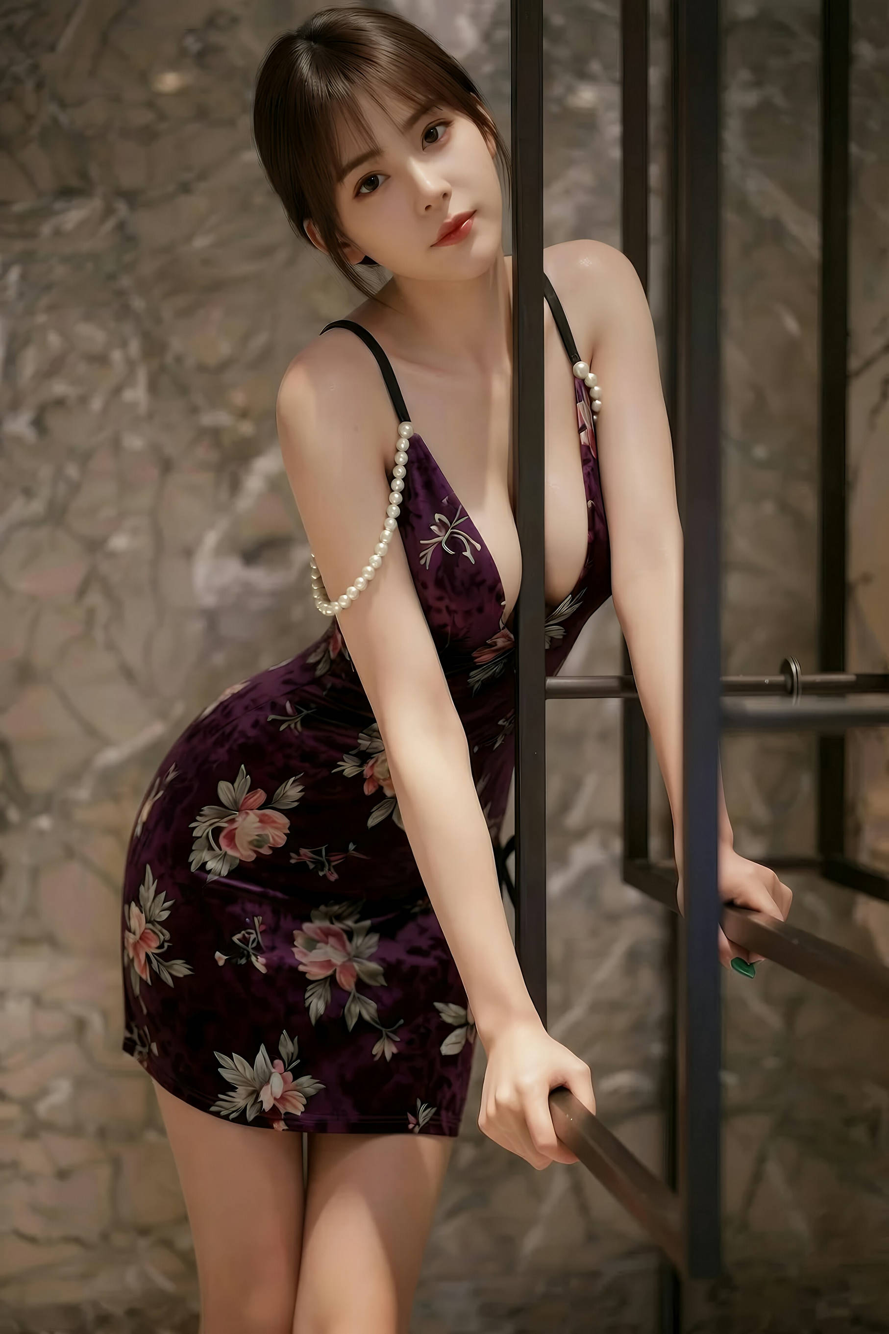[AiGirl] 奶盖布丁luna 吊带黑丝 [96P] 第 81 张
