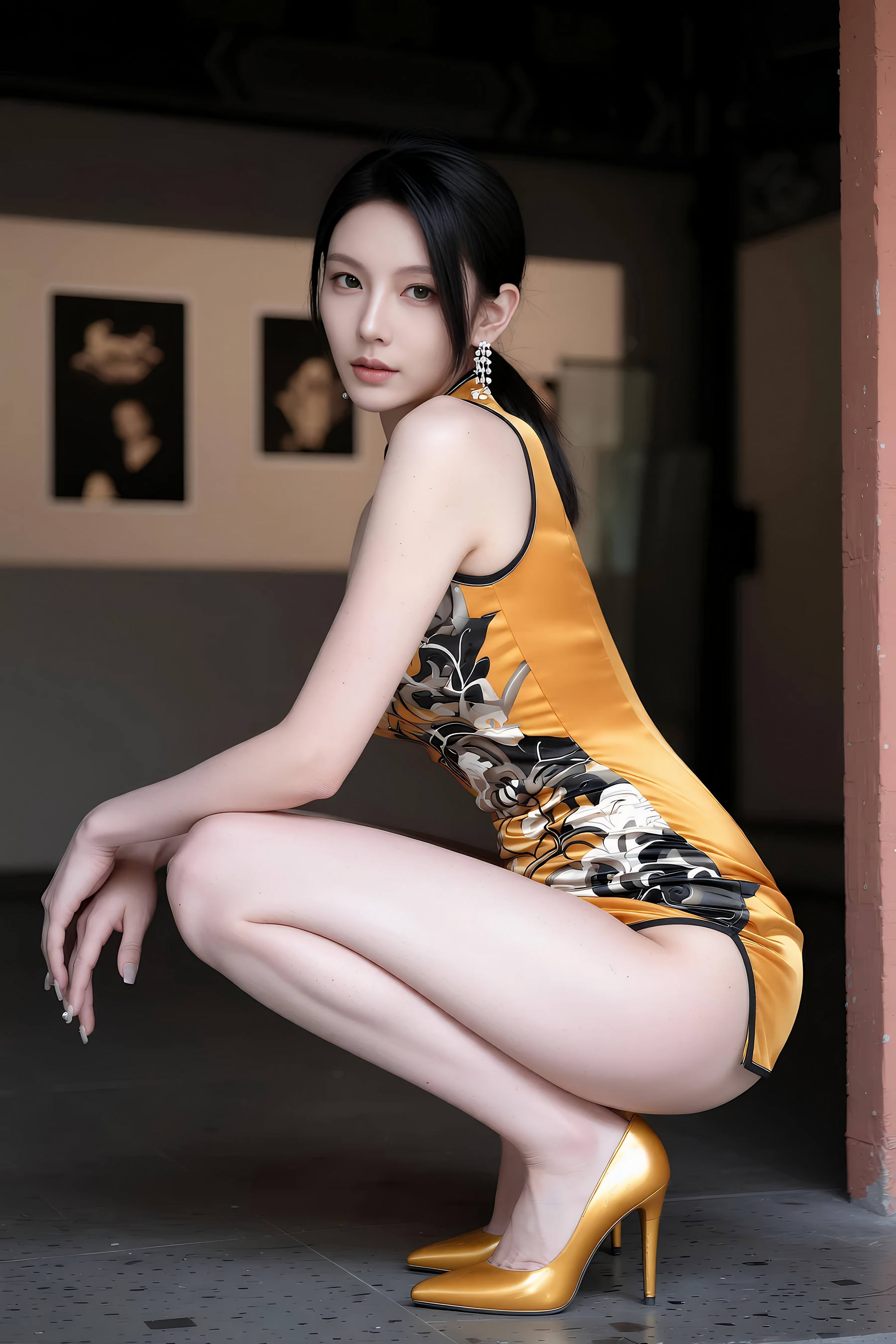 [AiGirl] 柒琪 黄色旗袍 [97P] 第 40 张
