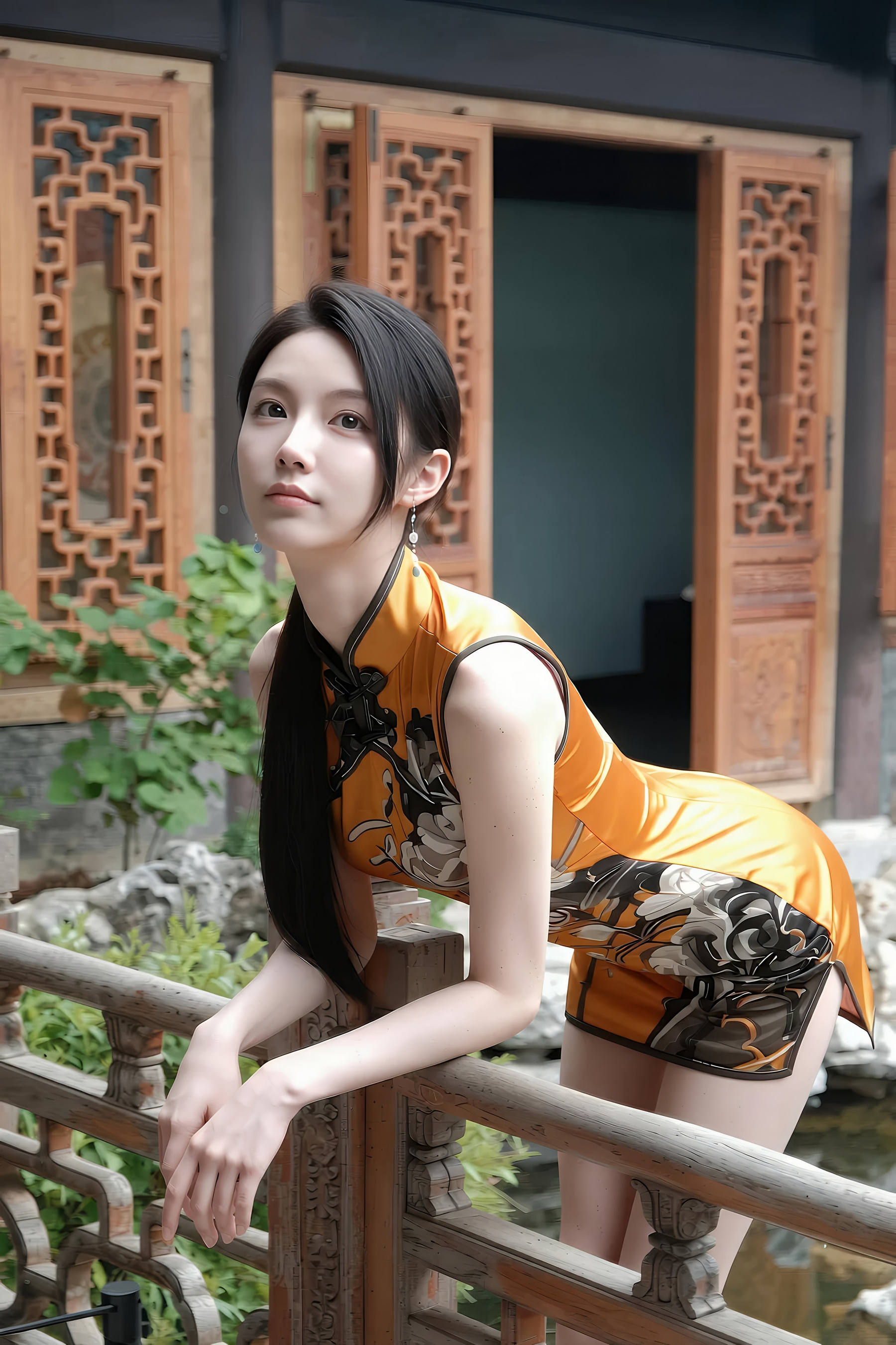 [AiGirl] 柒琪 黄色旗袍 [97P] 第 46 张